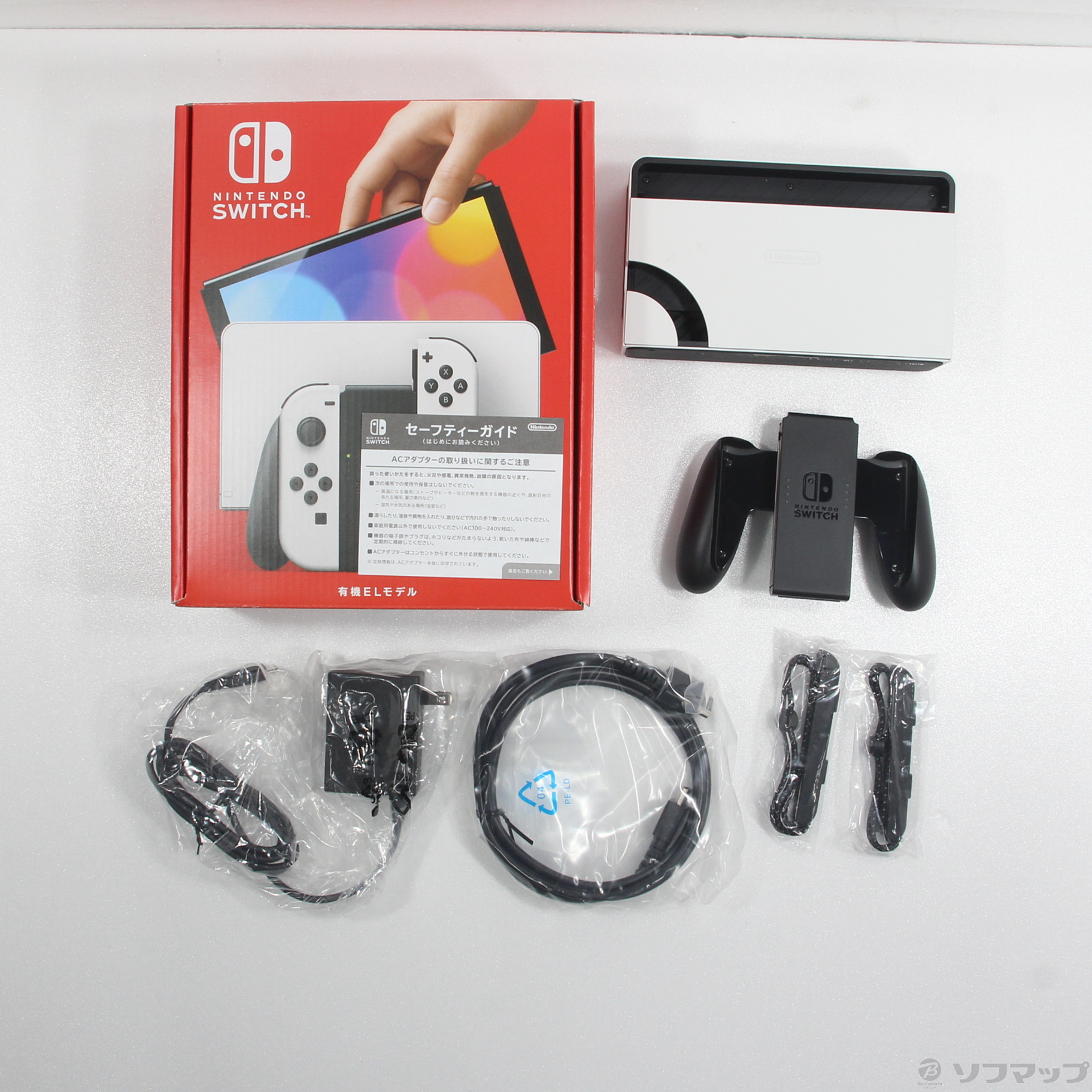 中古】Nintendo Switch 有機ELモデル Joy-Con(L)／(R) ホワイト 