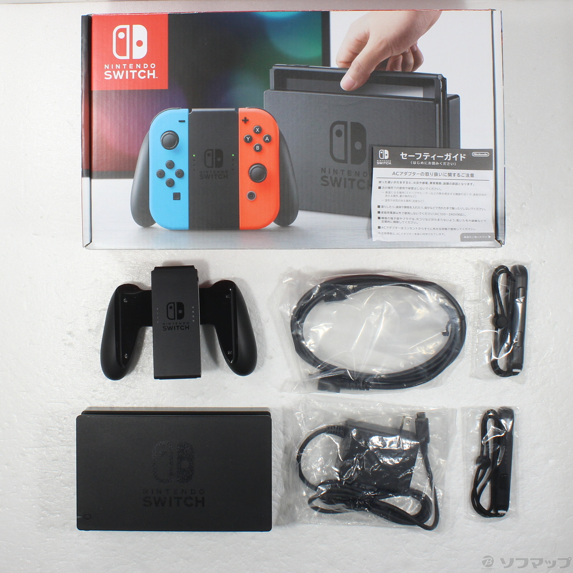 中古品〕 Nintendo Switch Joy-Con (L) ネオンブルー／ (R) ネオン ...