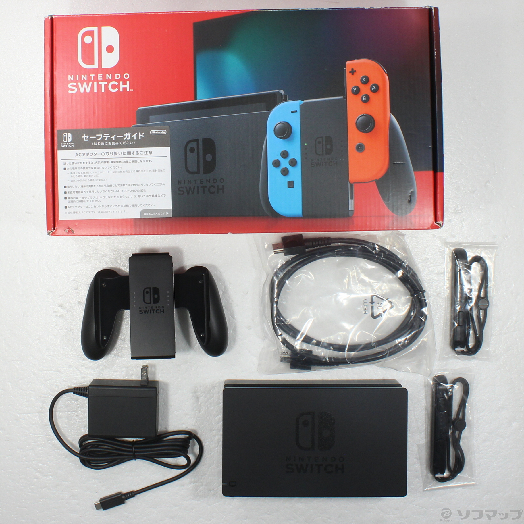 中古品〕 Nintendo Switch Joy-Con (L) ネオンブルー／ (R) ネオン 