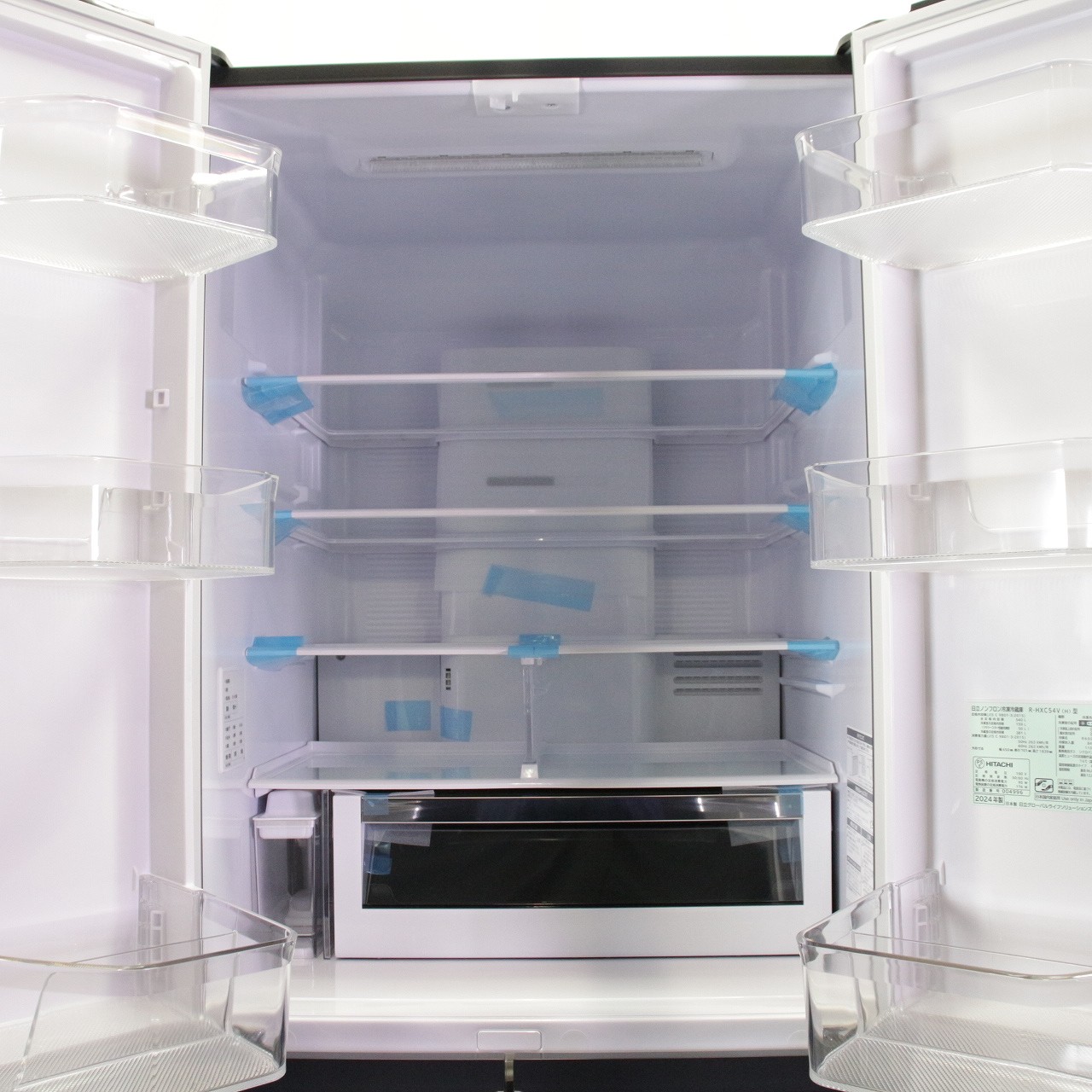 〔展示品〕 冷蔵庫 HXCシリーズ ブラストモーブグレー R-HXC54V-H ［幅65cm ／540L ／6ドア ／観音開きタイプ ／2024年］