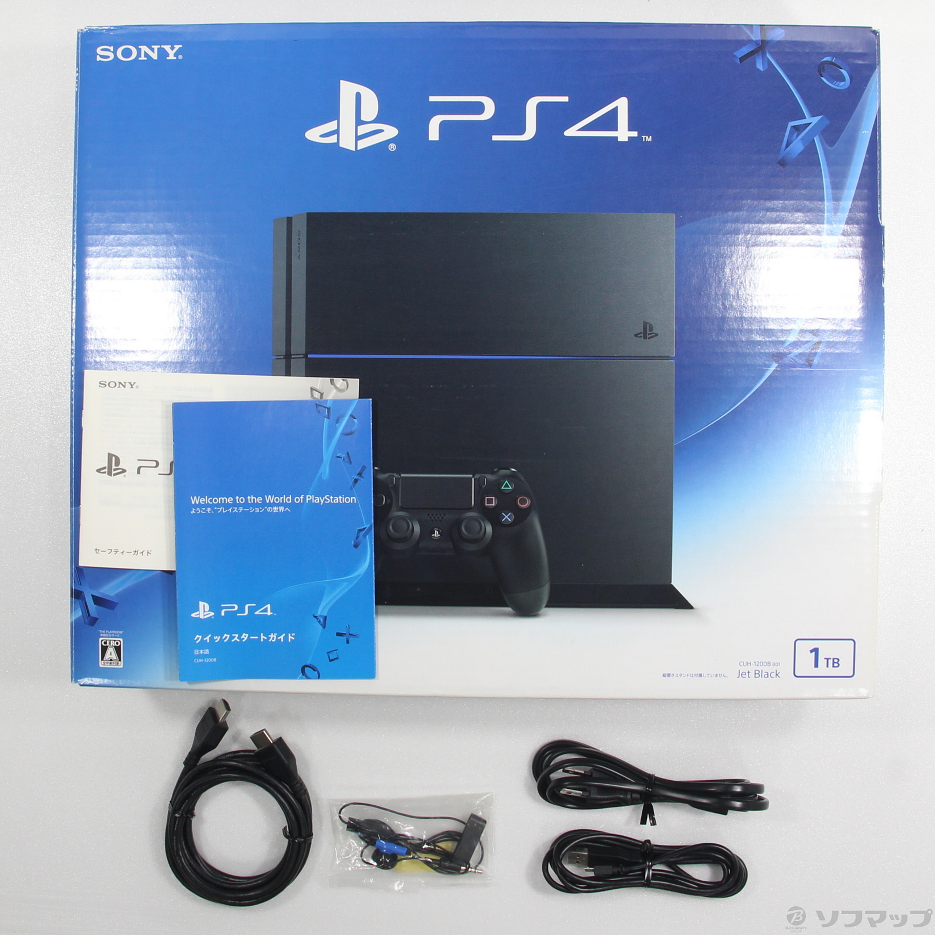 中古】PlayStation 4 ジェットブラック 1TB CUH-1200BB [2133055651922] - リコレ！|ビックカメラグループ  ソフマップの中古通販サイト