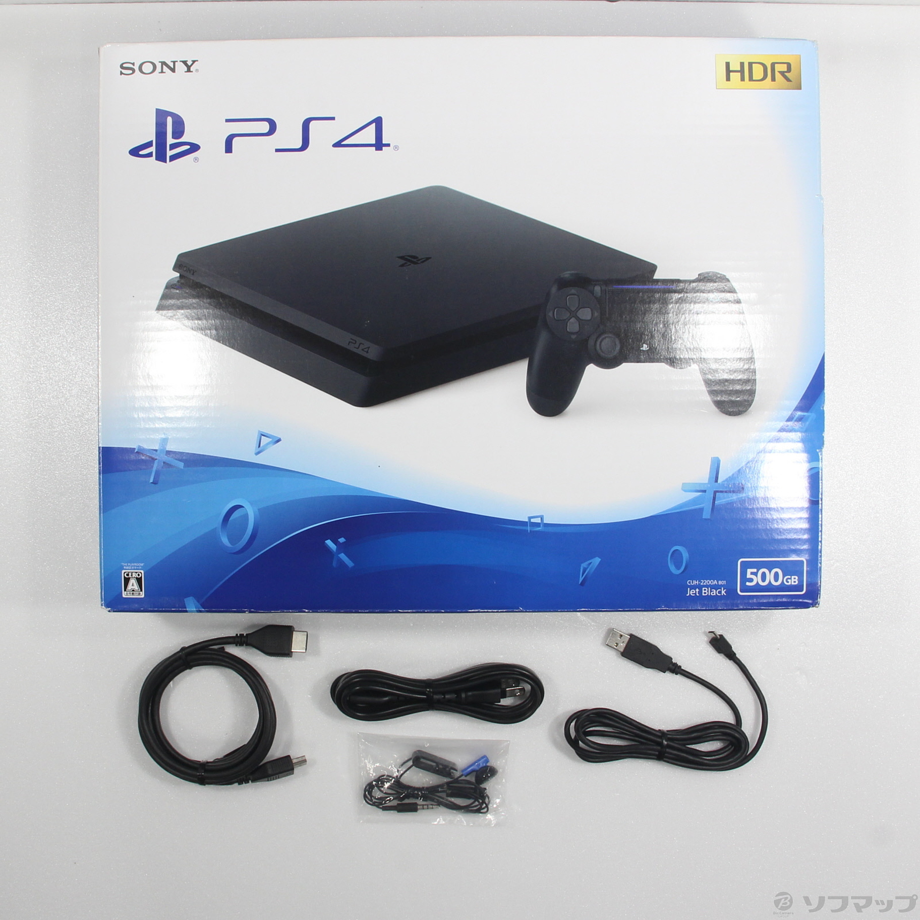 中古】PlayStation 4 ジェット・ブラック 500GB CUH-2200AB01 [2133055666728] -  リコレ！|ビックカメラグループ ソフマップの中古通販サイト