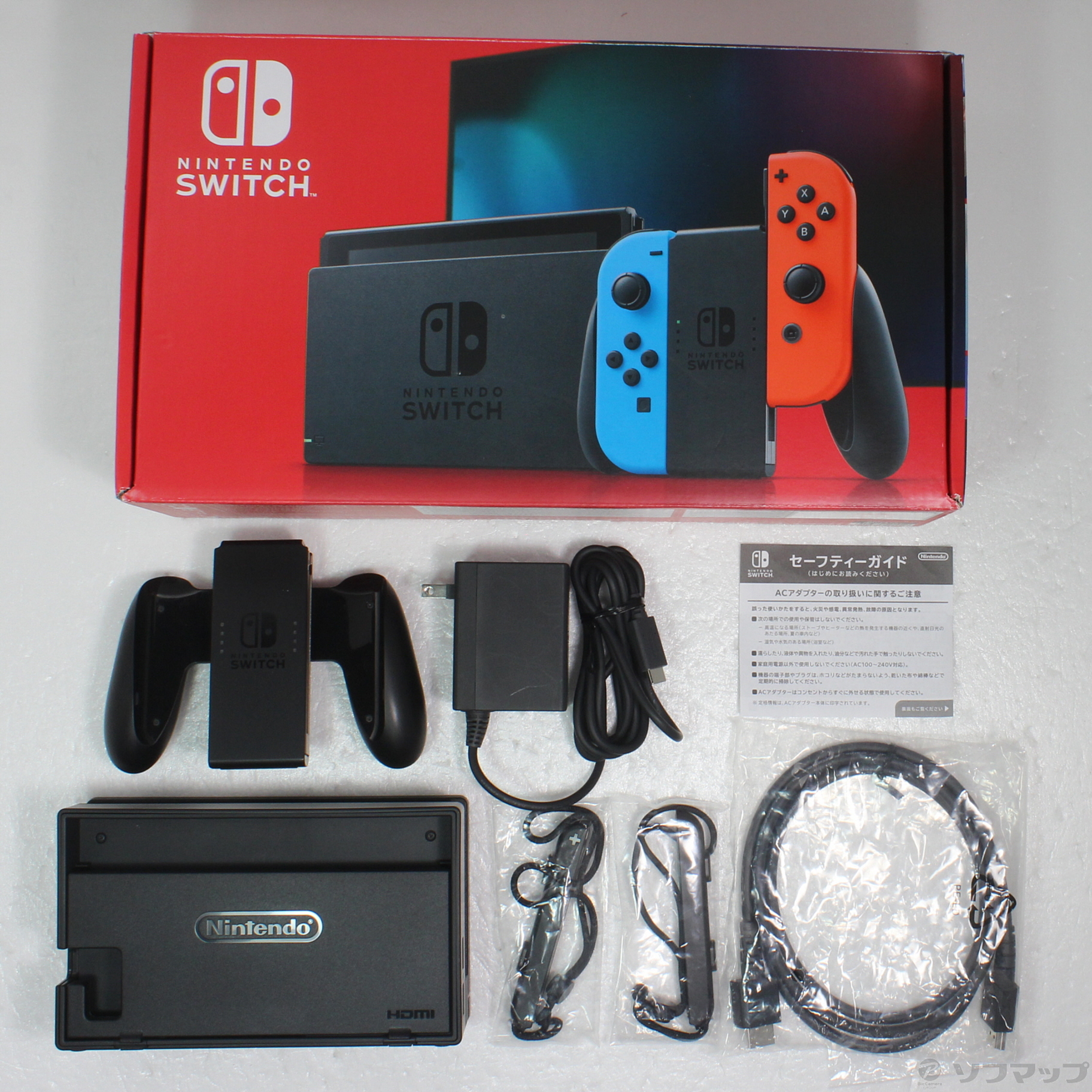 中古品〕 Nintendo Switch Joy-Con (L) ネオンブルー／ (R) ネオン 