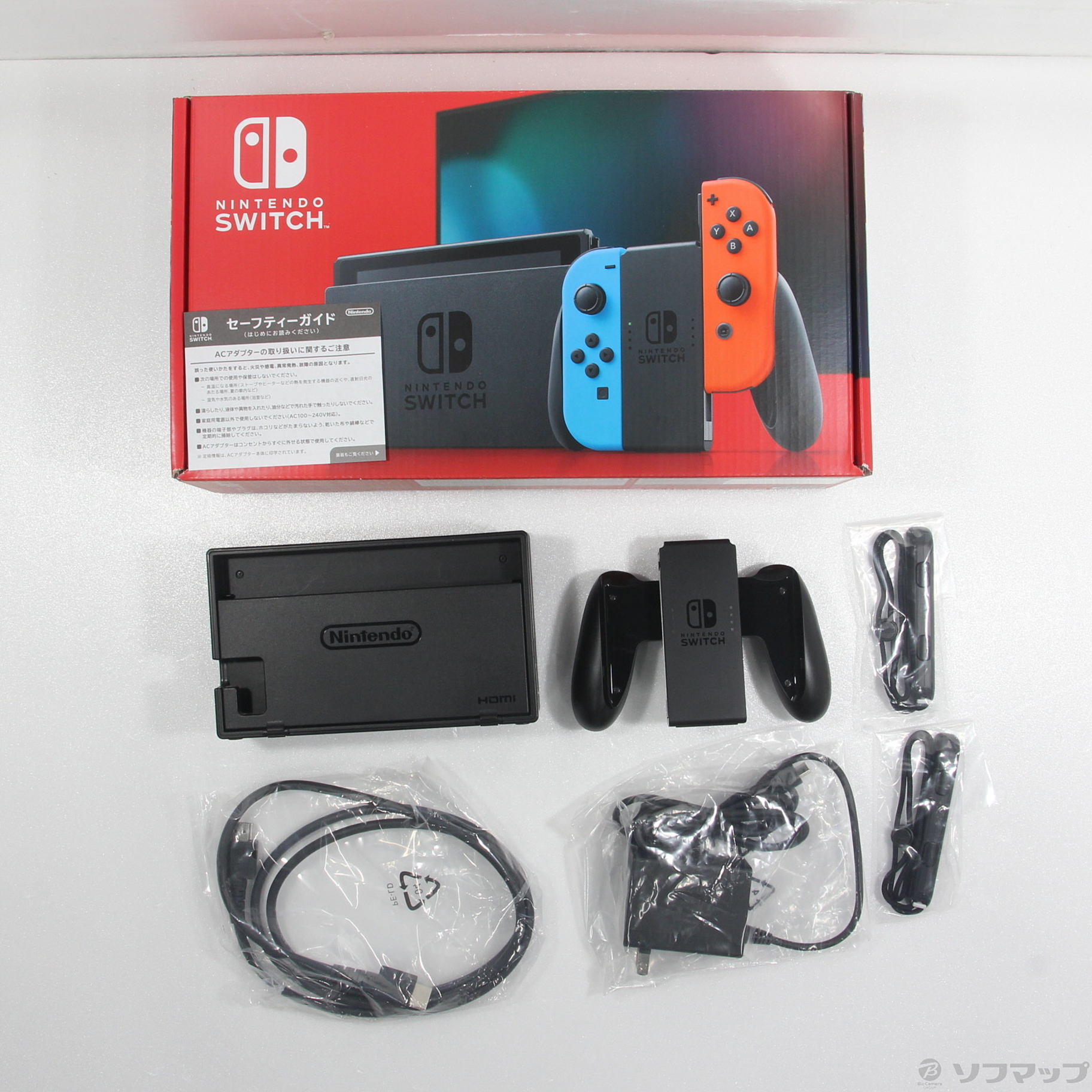 中古品〕 Nintendo Switch Joy-Con (L) ネオンブルー／ (R) ネオン 