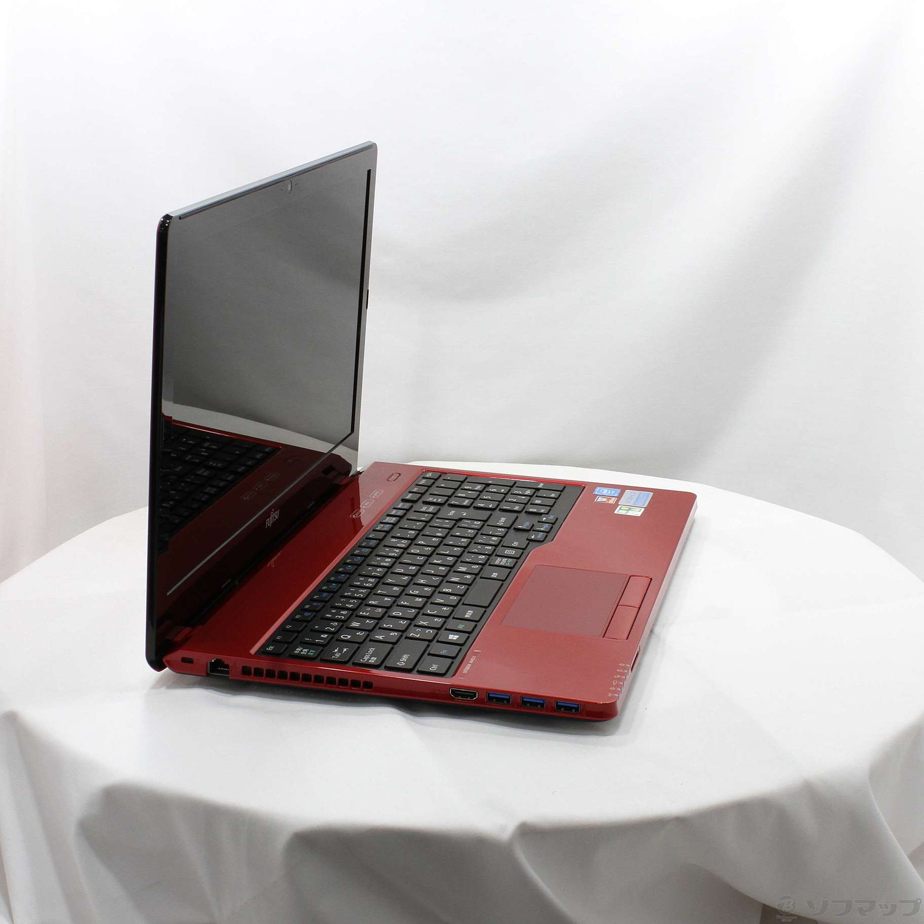 格安安心パソコン LIFEBOOK AH42／X FMVA42XR ルビーレッド 〔Windows 10〕 ［Celeron 3205U  (1.5GHz)／4GB／HDD1TB／15.6インチワイド］