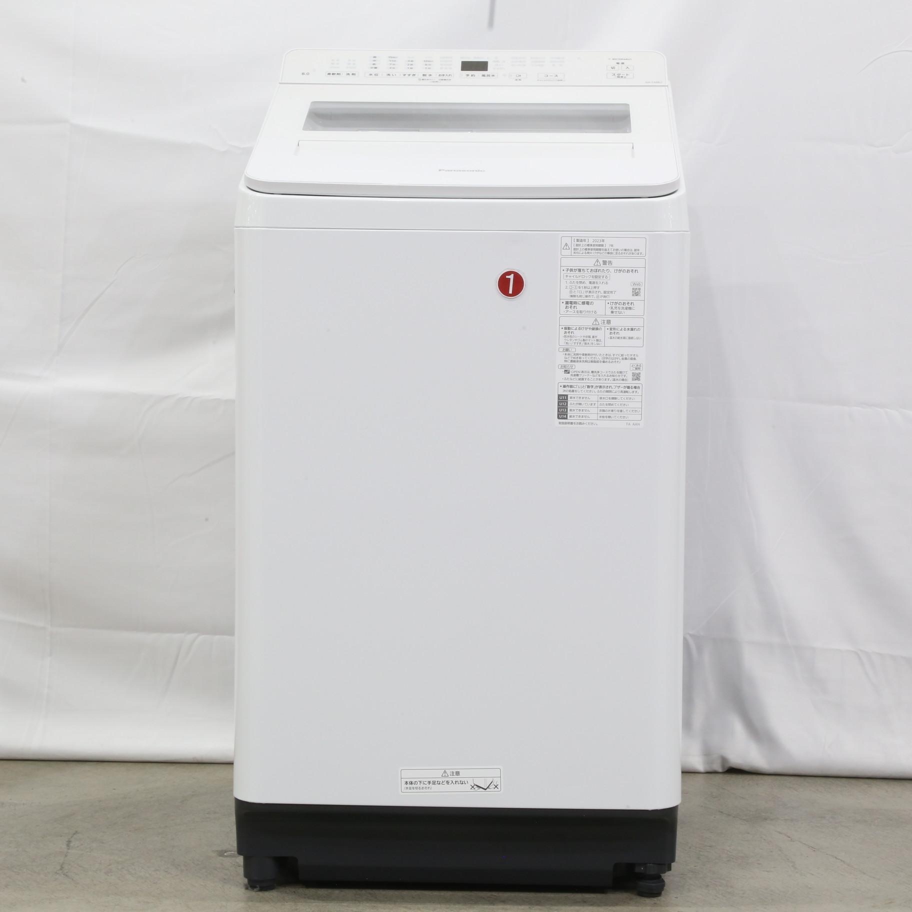 中古】〔展示品〕 全自動洗濯機 FAシリーズ ホワイト NA-FA8K2-W 