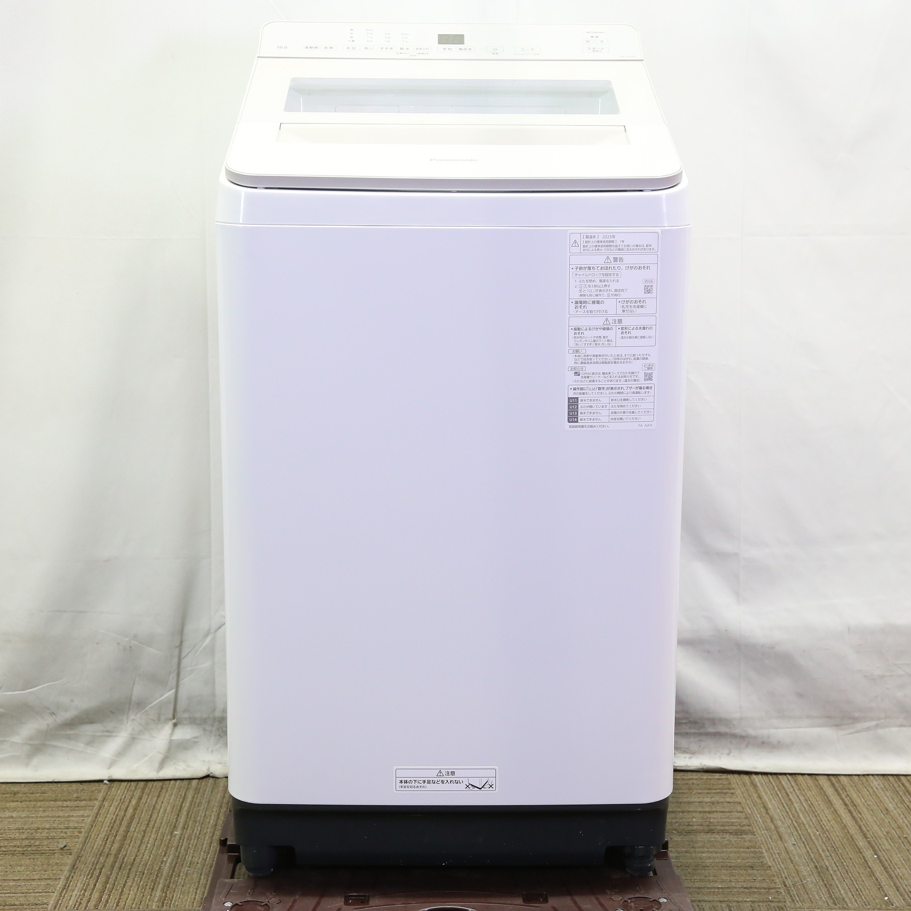 〔展示品〕 全自動洗濯機 FAシリーズ シャンパン NA-FA10K2-N ［洗濯10.0kg ／簡易乾燥(送風機能) ／上開き］