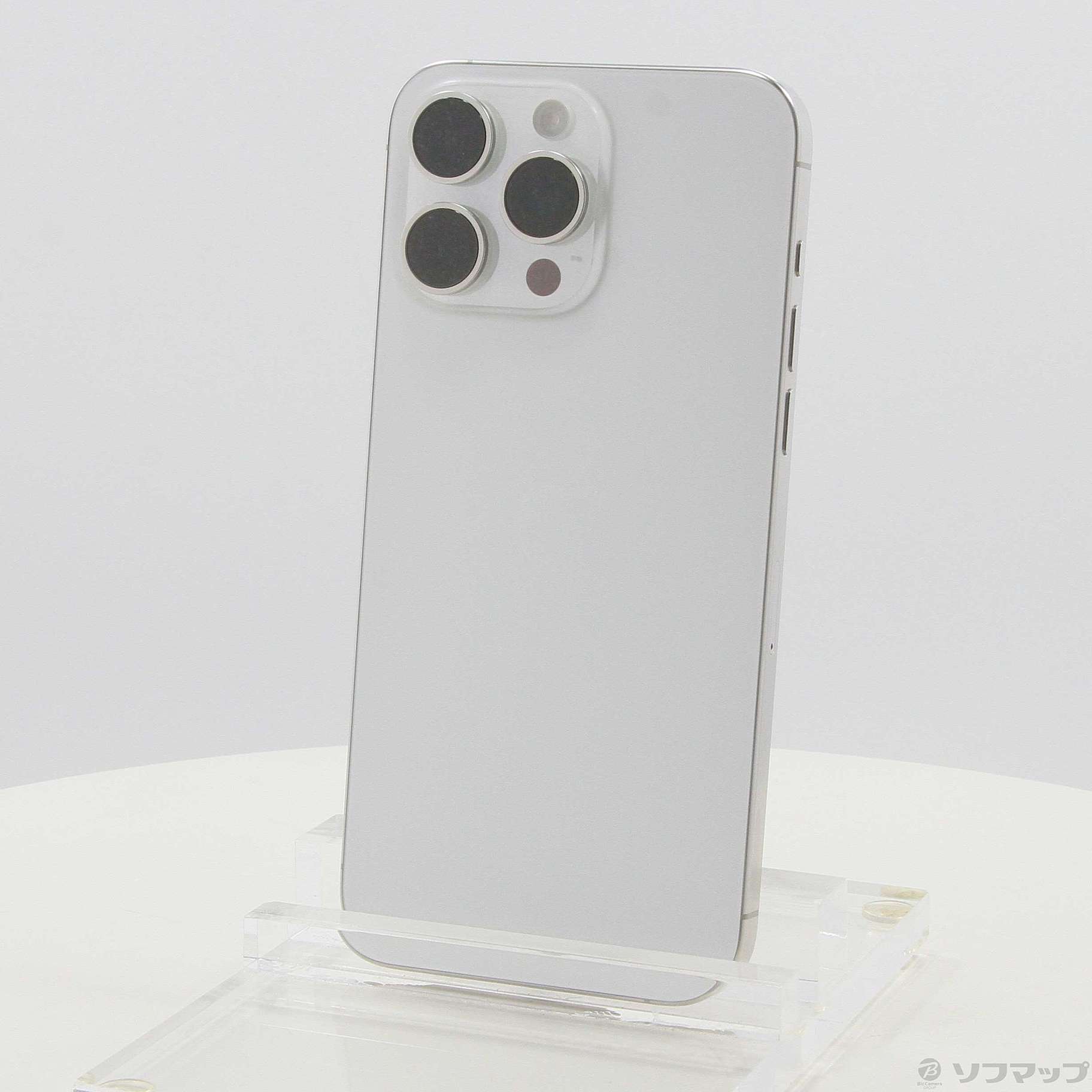 中古】iPhone15 Pro Max 256GB ホワイトチタニウム MU6Q3J／A SIM