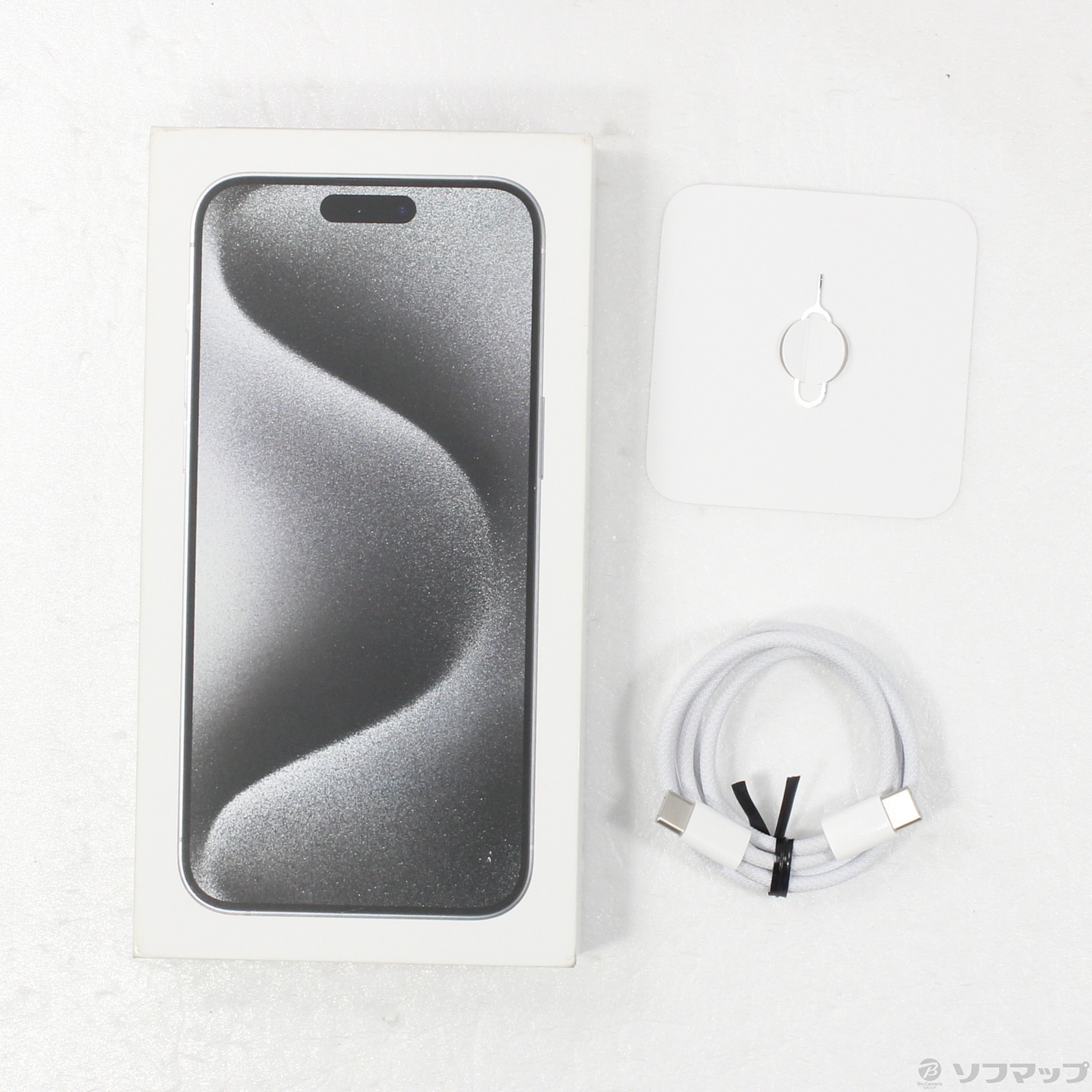 中古】iPhone15 Pro Max 256GB ホワイトチタニウム MU6Q3J／A SIM