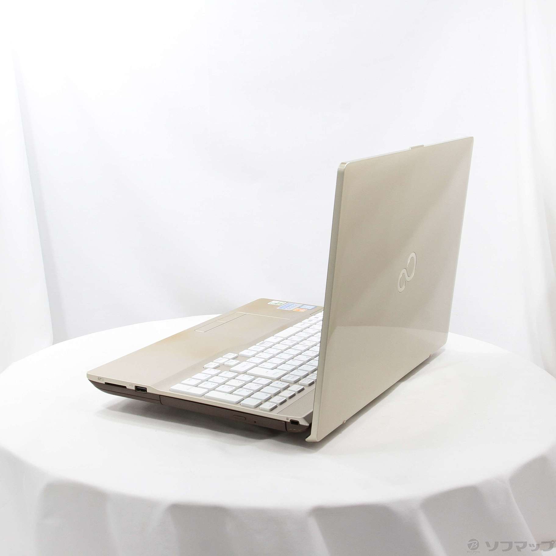 中古】格安安心パソコン LIFEBOOK AH45／B3 FMVA45B3G シャンパンゴールド 〔Windows 10〕  ［Core-i3-7130U (2.7GHz)／4GB／HDD1TB／15.6インチワイド］ [2133055923968] -  リコレ！|ビックカメラグループ ソフマップの中古通販サイト