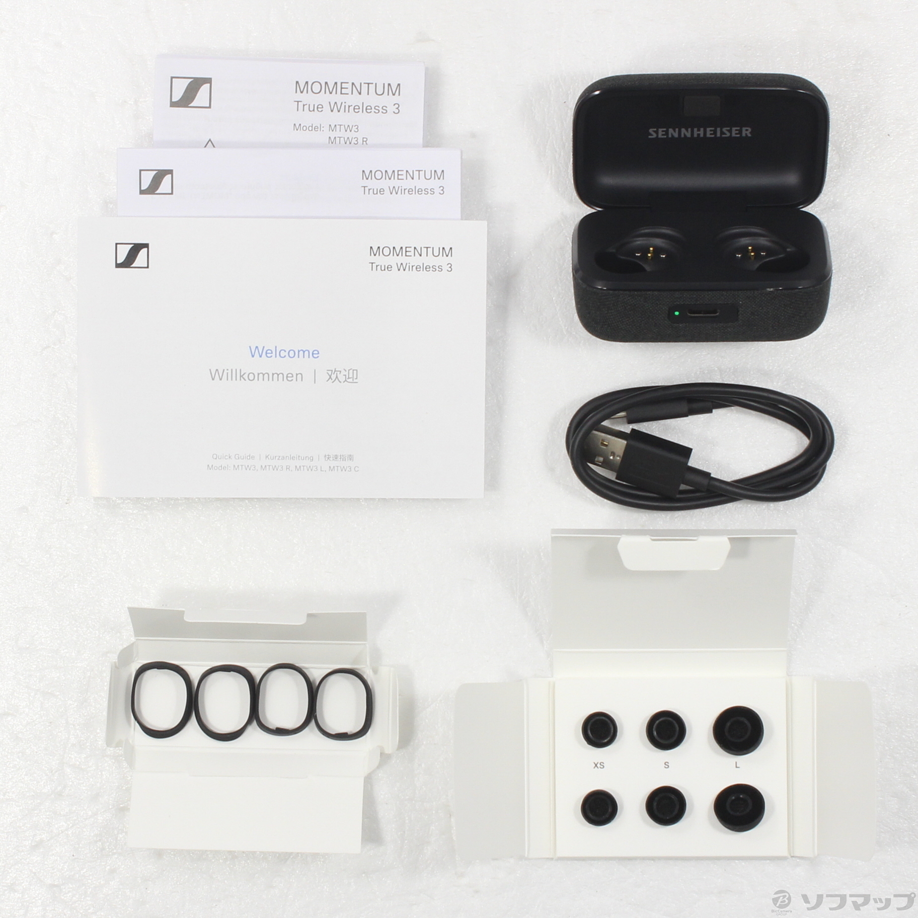 中古】MOMENTUM True Wireless 3 ブラック [2133055946905
