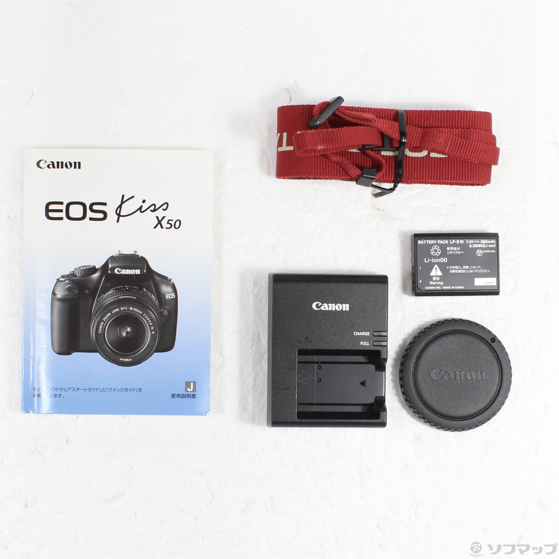 中古】EOS Kiss X50 ボディ (1220万画素／レッド／SDXC) [2133055972980] リコレ！|ビックカメラグループ  ソフマップの中古通販サイト