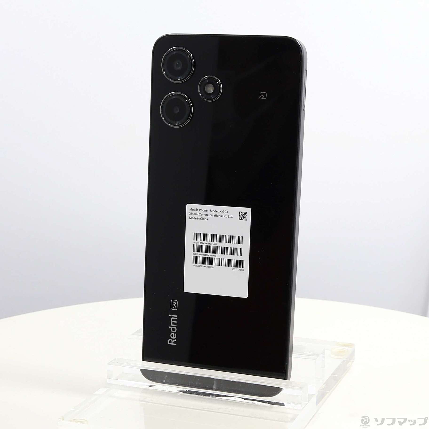 中古】Redmi 12 5G 128GB ミッドナイトブラック XIG03 au SIMフリー 