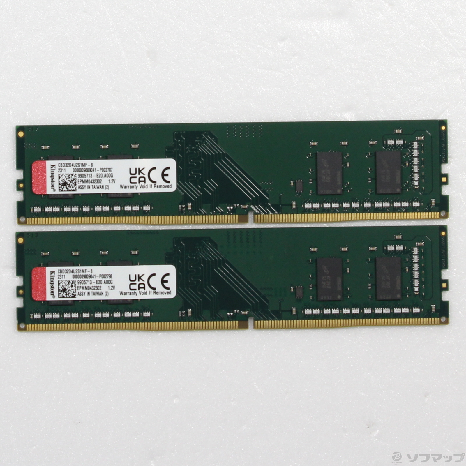 中古メモリ　Kingston　DDR4 PC4-25600 8GB 2枚組　② 中古メモリ Kingston DDR4 PC4-25600 8GB 2枚組 ① - メルカリ