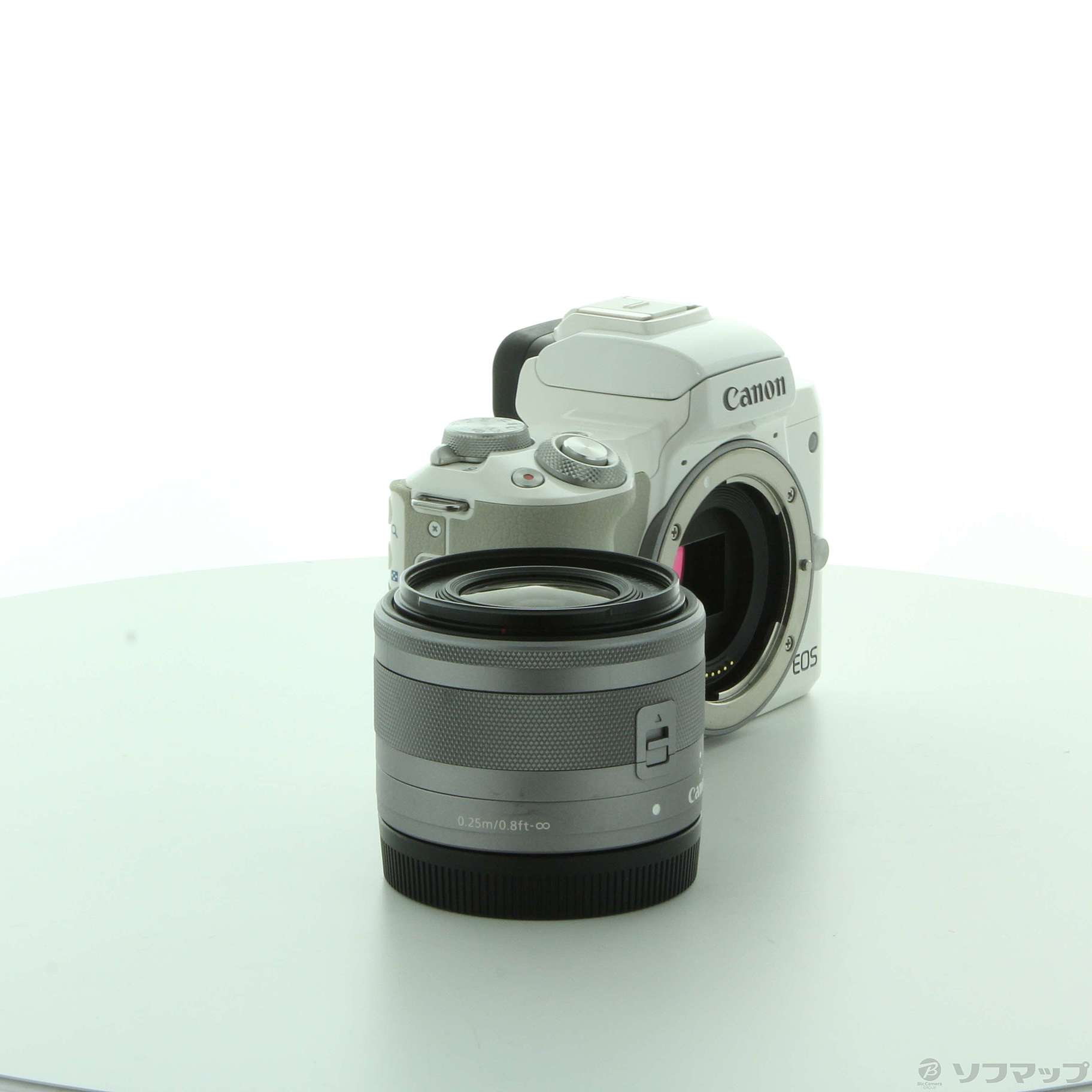 中古】EOS Kiss M ホワイト EFM1545 IS STM レンズキット
