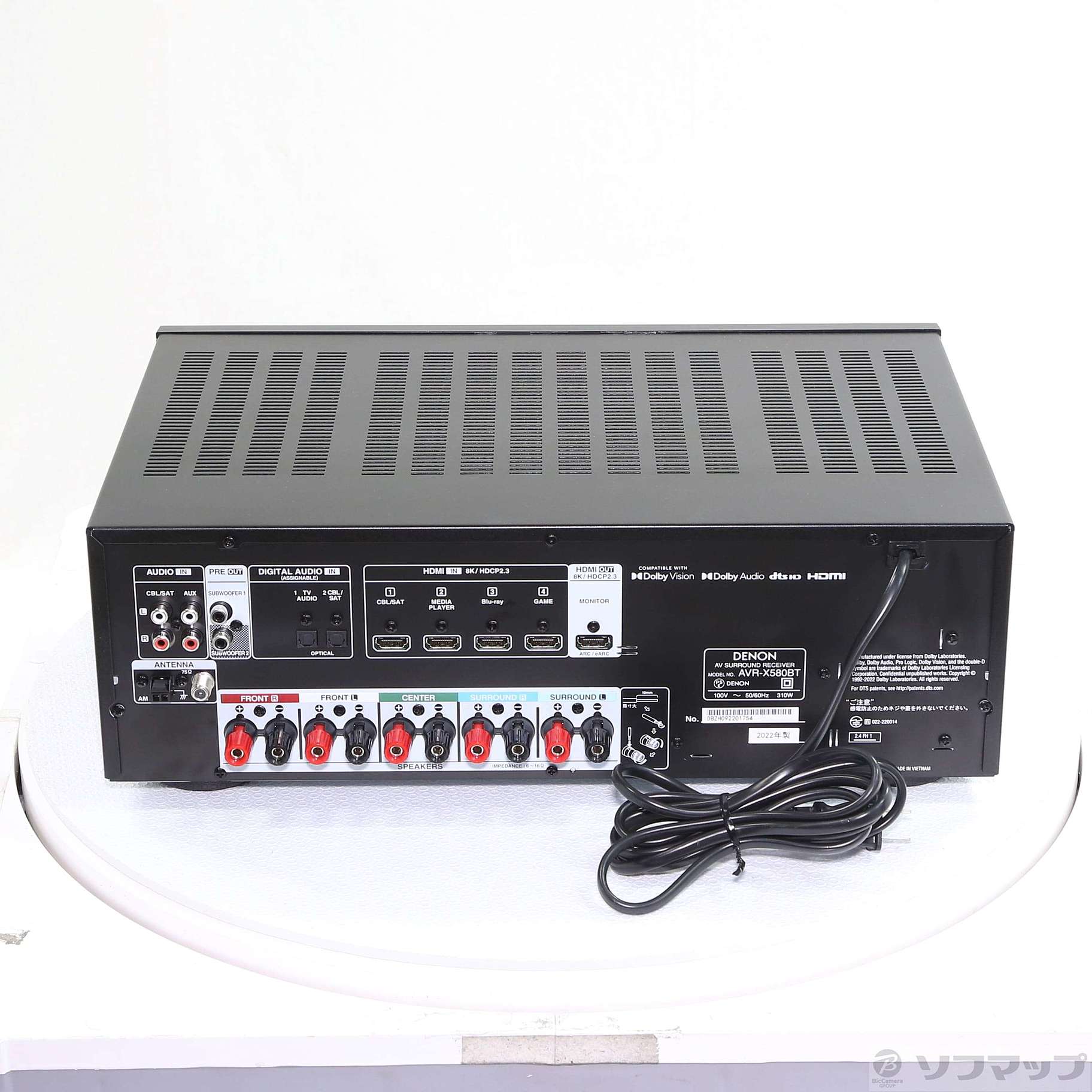 【中古】DENON AVR-X580BT アバックWEB-SHOP / 【中古】DENON AVR-X580BT【コード01-08261】