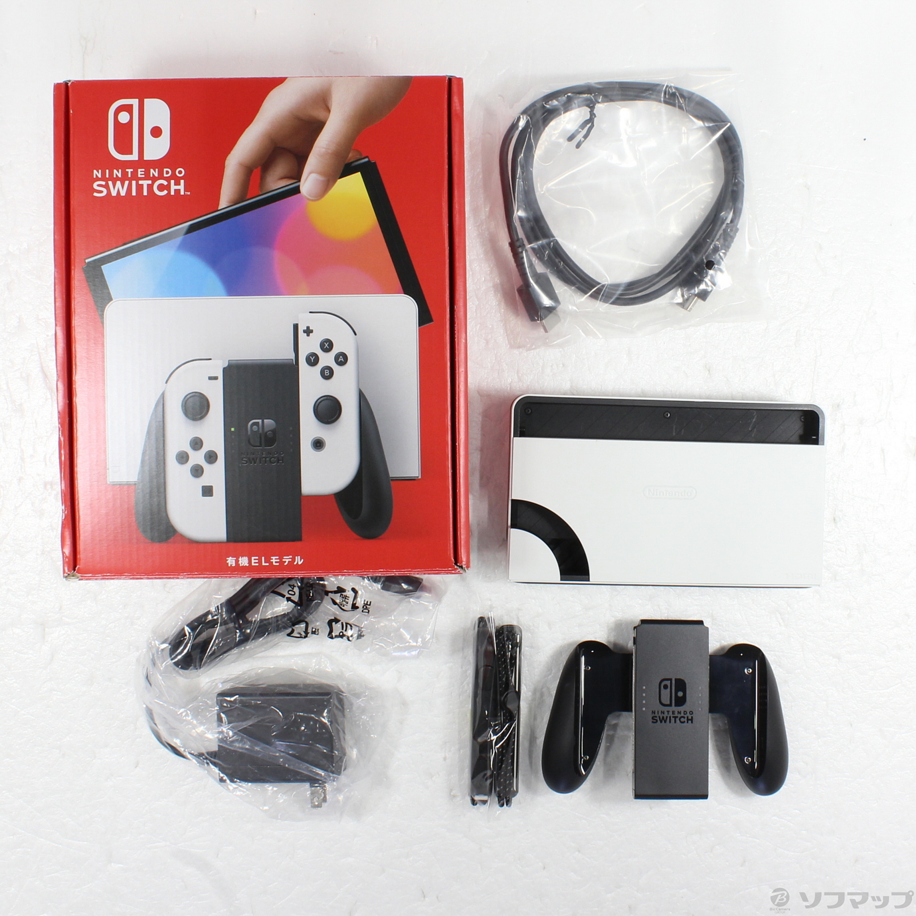 中古】Nintendo Switch 有機ELモデル Joy-Con(L)／(R) ホワイト