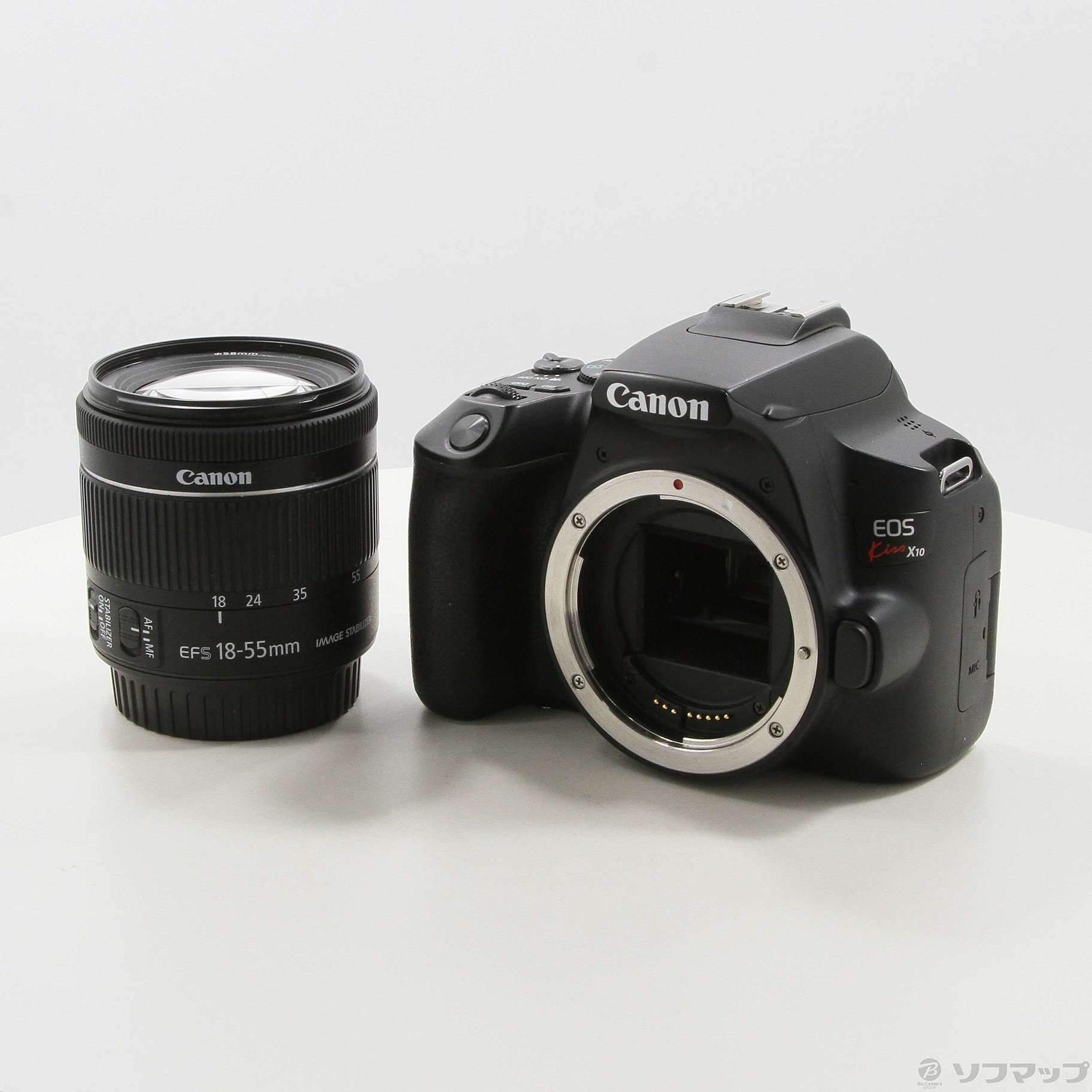 中古】〔展示品〕 EOS Kiss X10 EF-S18-55 IS STM レンズキット ブラック [2133056141330] -  リコレ！|ビックカメラグループ ソフマップの中古通販サイト