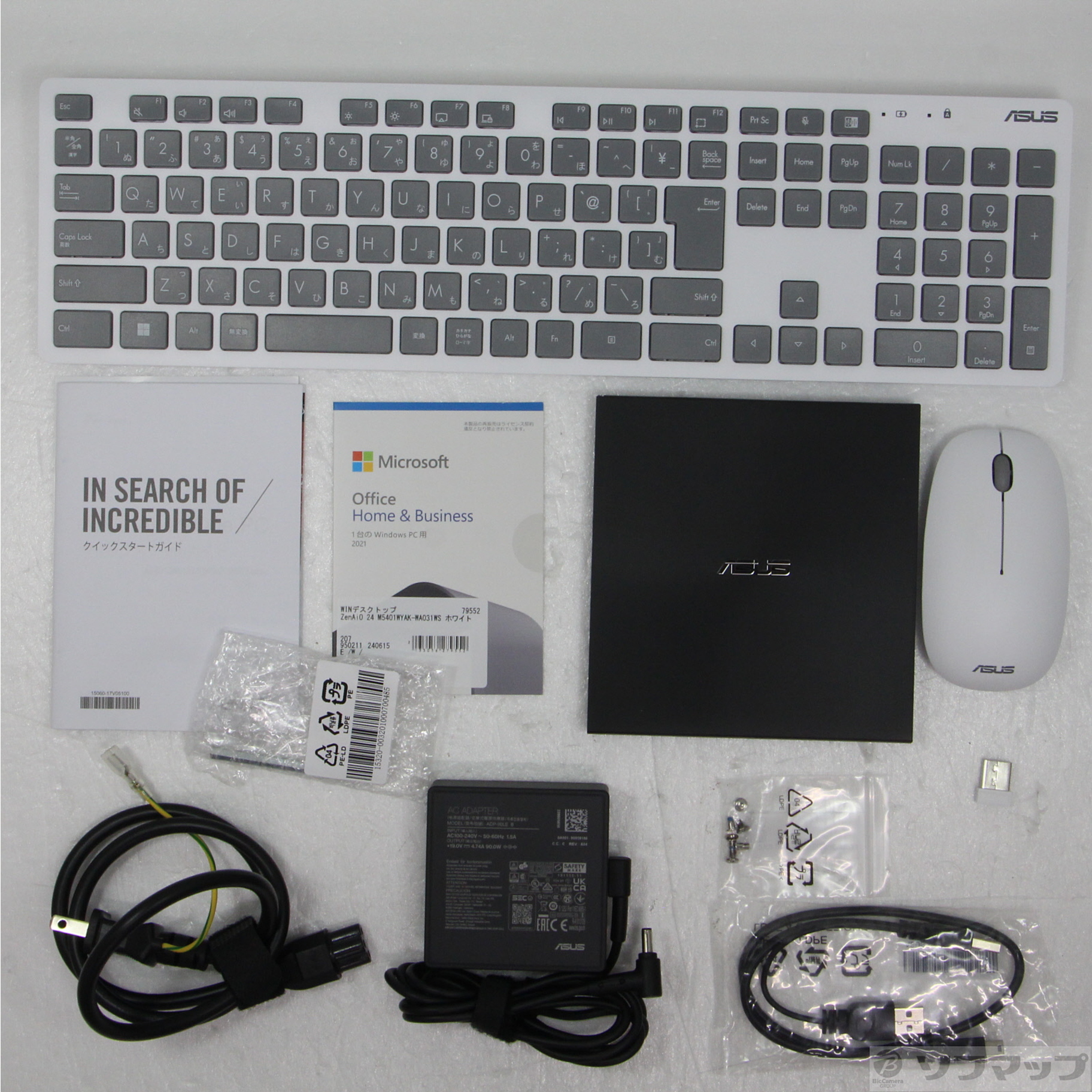 中古】〔展示品〕 ZenAiO 24 M5401WYAK-WA031WS ホワイト