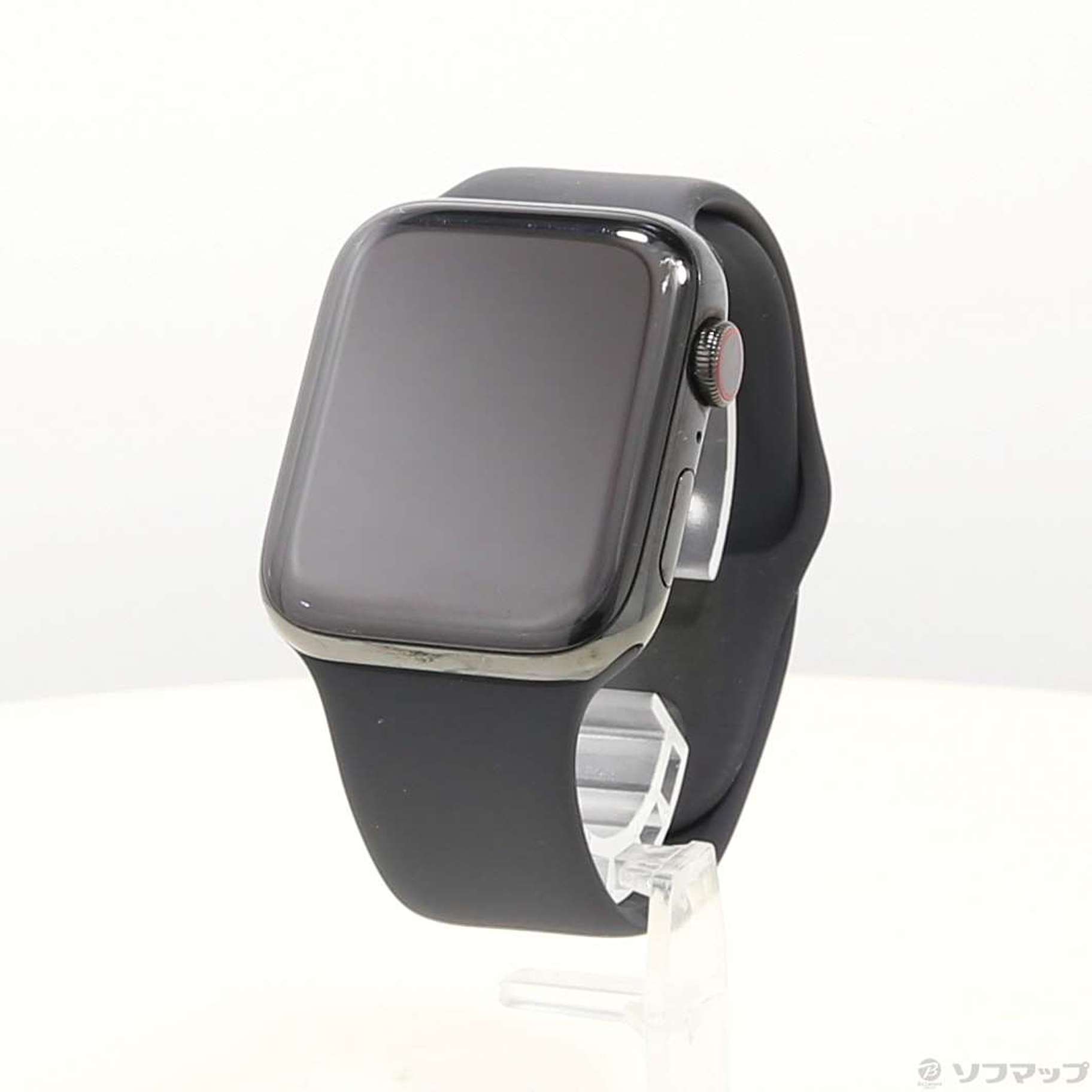 Apple Watch Series 5 GPS + Cellular 44mm スペースブラックステンレススチールケース ブラックスポーツバンド