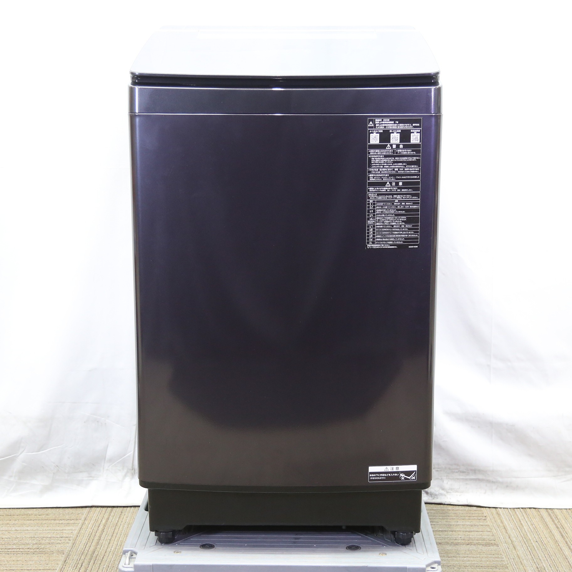 中古】〔展示品〕 インバーター全自動洗濯機14kg シルキーブラック AQW 