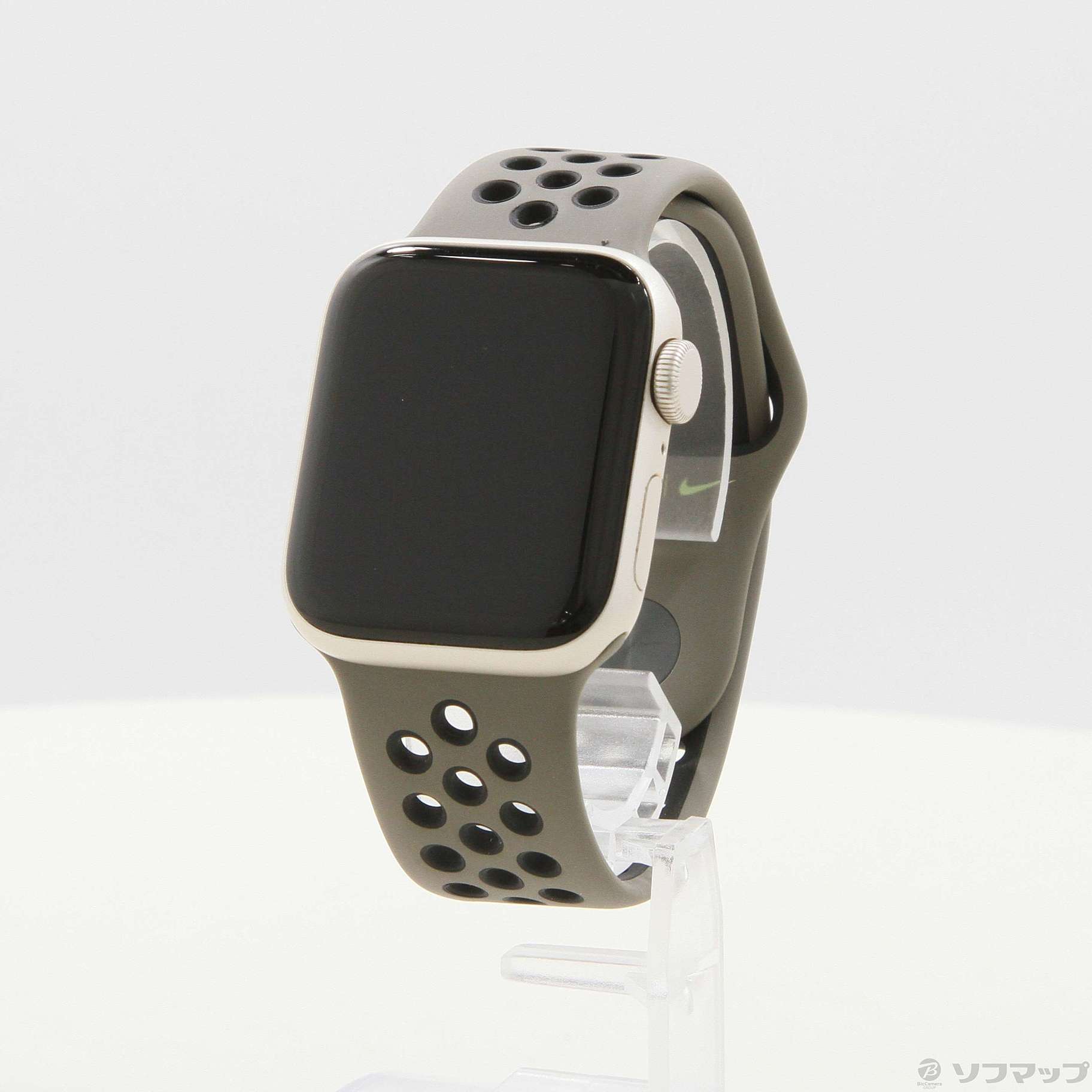 Apple Watch SE 第2世代 GPS 40mm スターライトアルミニウムケース オリーブグレー／ブラックNikeスポーツバンド