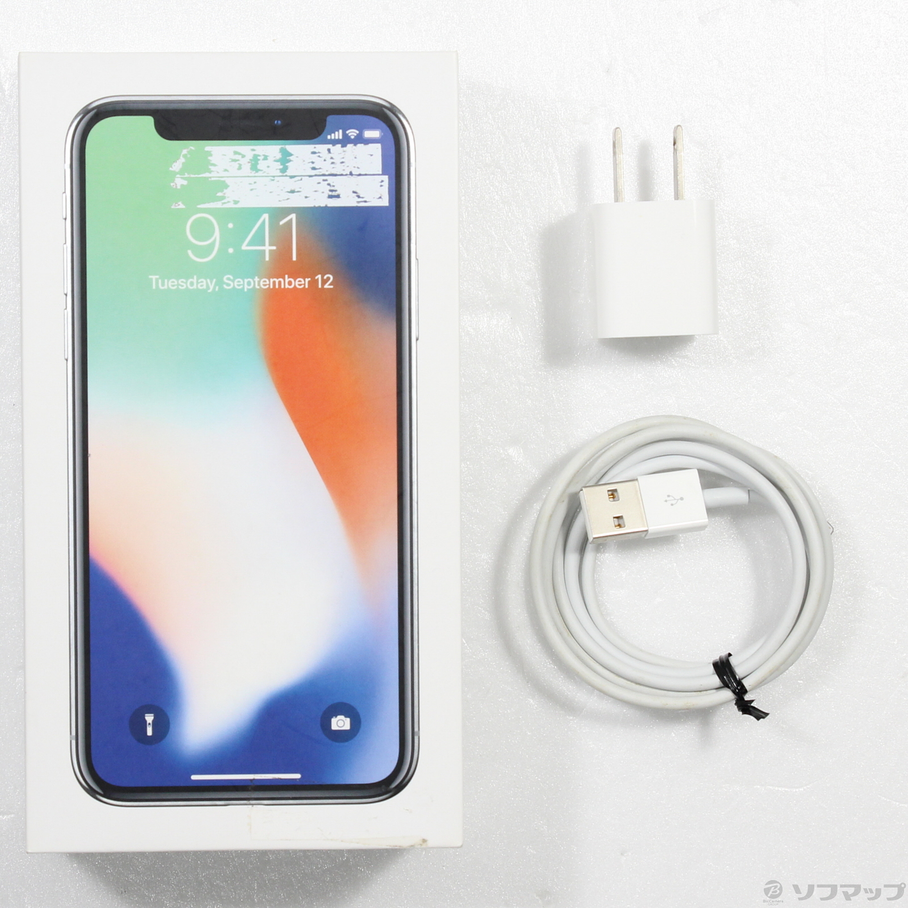 中古】iPhoneX 64GB シルバー MQAY2J／A SIMフリー [2133056484635