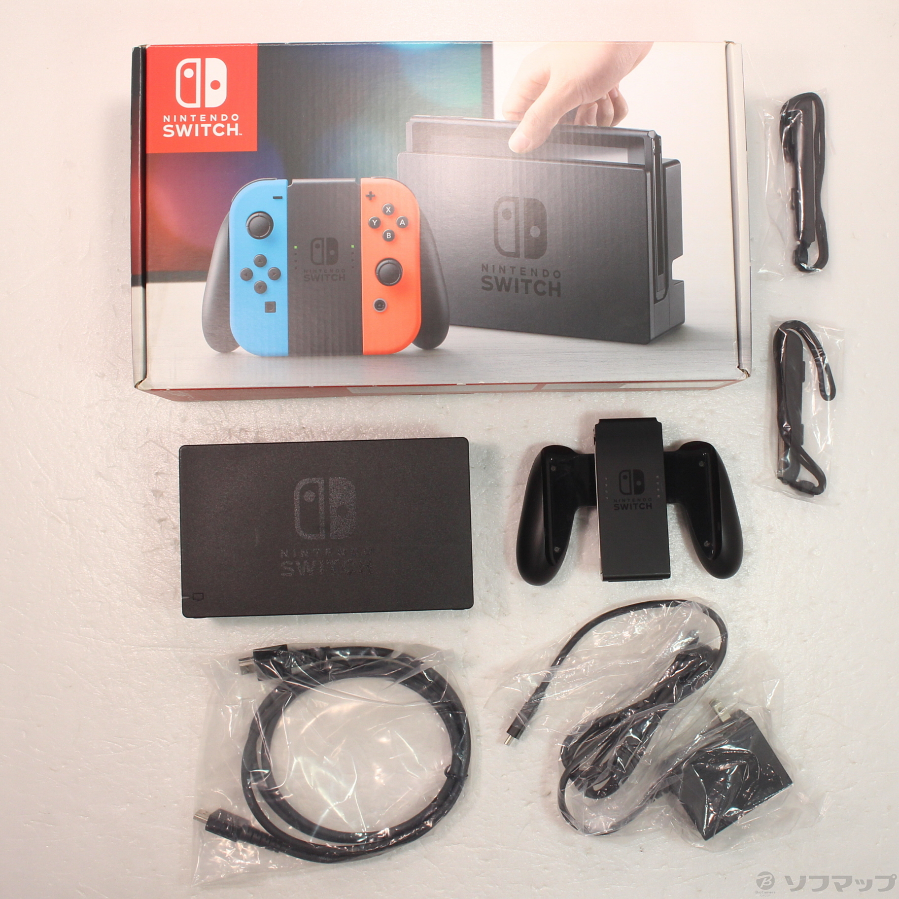 中古】Nintendo Switch Joy-Con (L) ネオンブルー／ (R) ネオンレッド