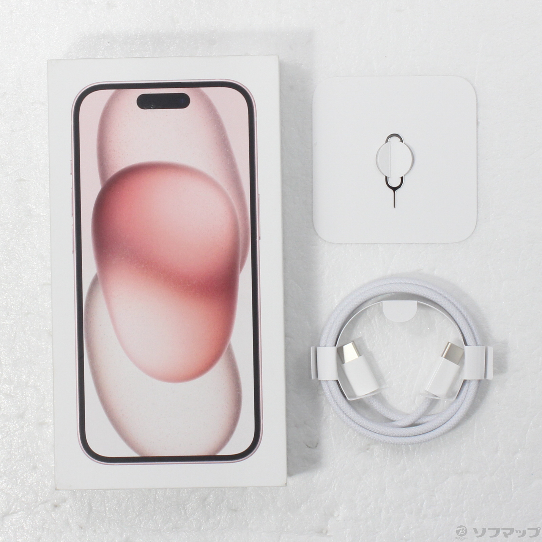 中古】iPhone15 128GB ピンク MTMJ3J／A SIMフリー [2133056649393