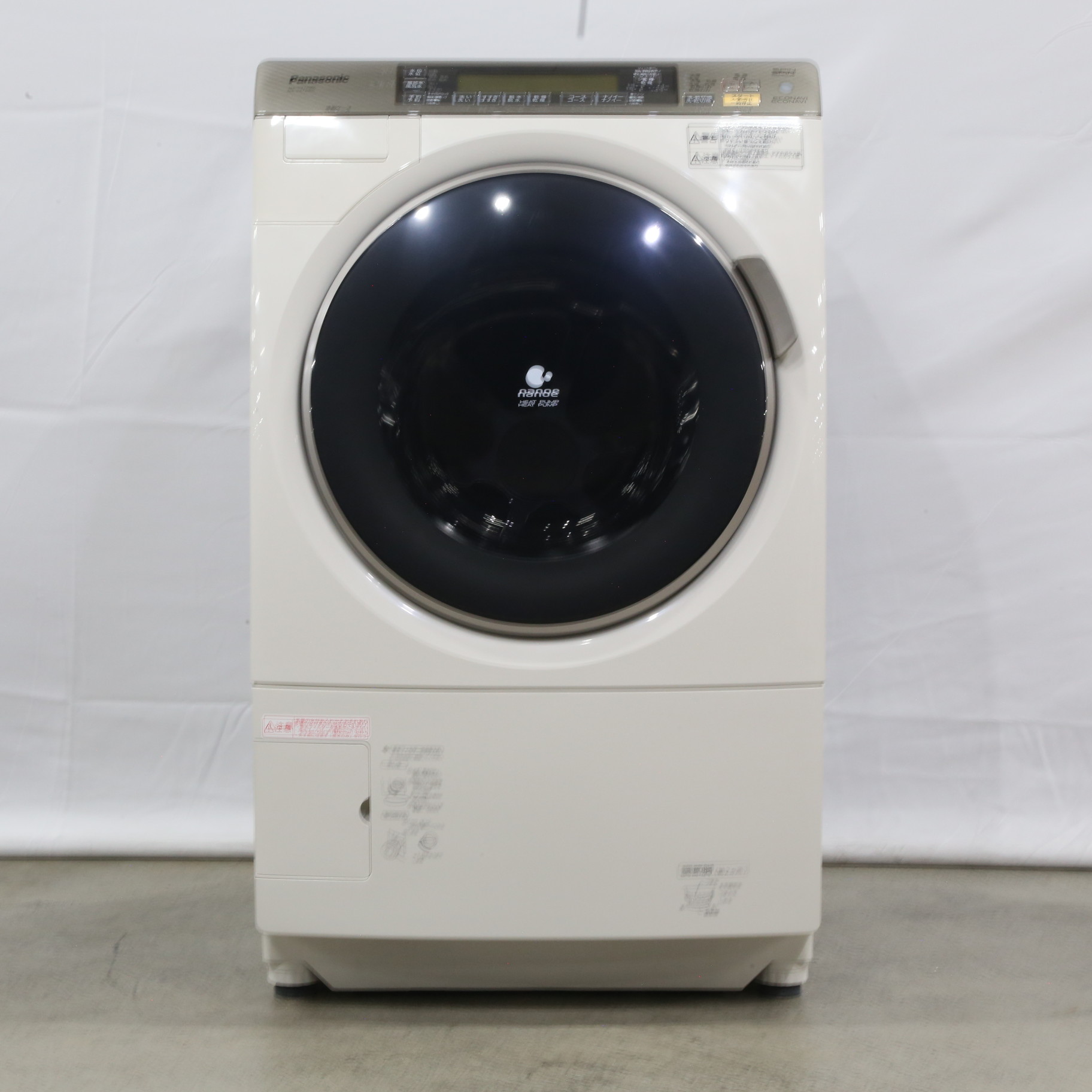 〔中古品〕 【ヒートポンプ乾燥機能付き】【左開き】 ドラム式洗濯乾燥機 （洗濯9.0kg／乾燥6.0kg） NA-VX7200L-N ノーブルシャンパン