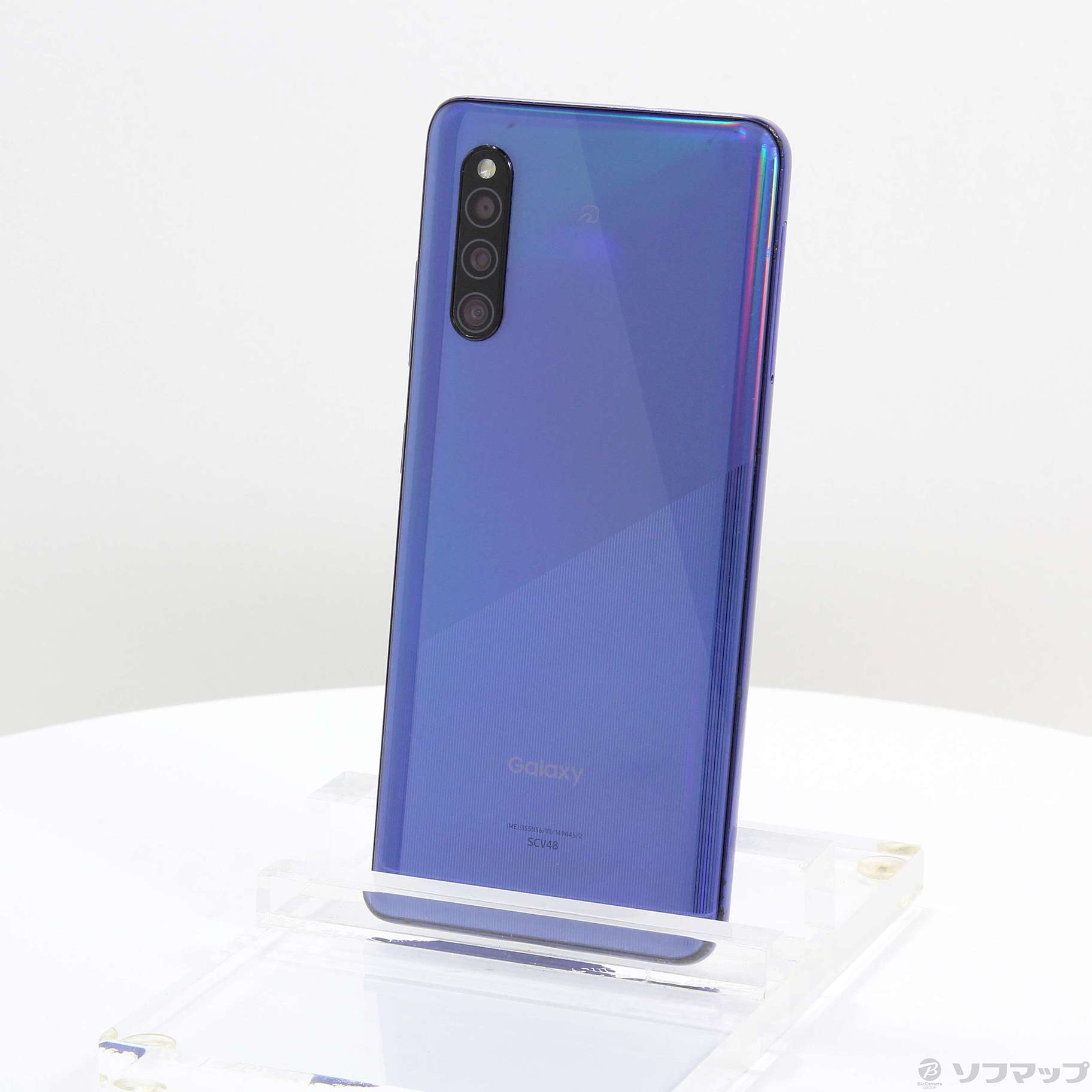 中古】GALAXY A41 64GB ブルー SCV48 UQ mobile SIMフリー  