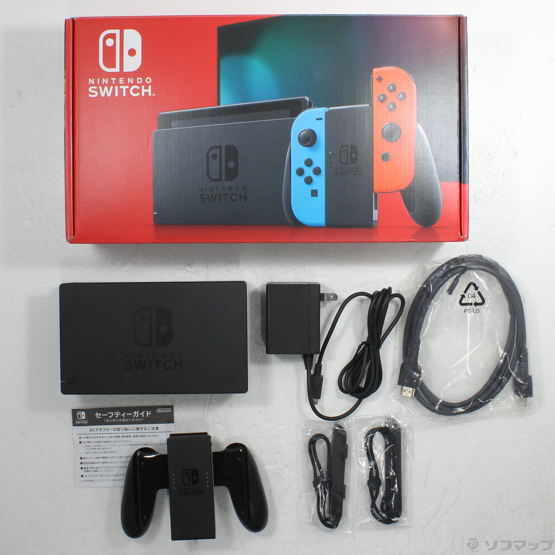 中古】Nintendo Switch Joy-Con (L) ネオンブルー／ (R) ネオンレッド