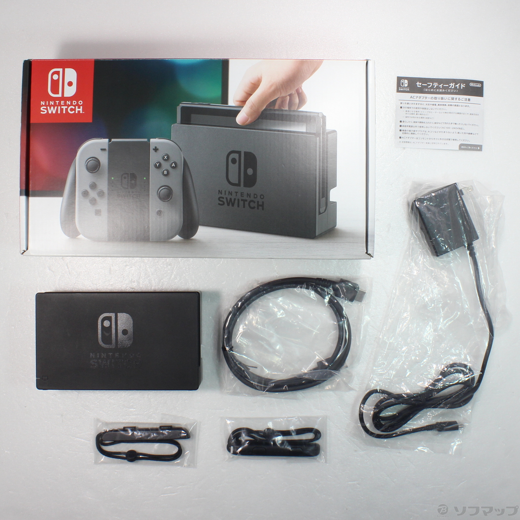 中古】Nintendo Switch Joy-Con (L) ／ (R) グレー [2133056815323