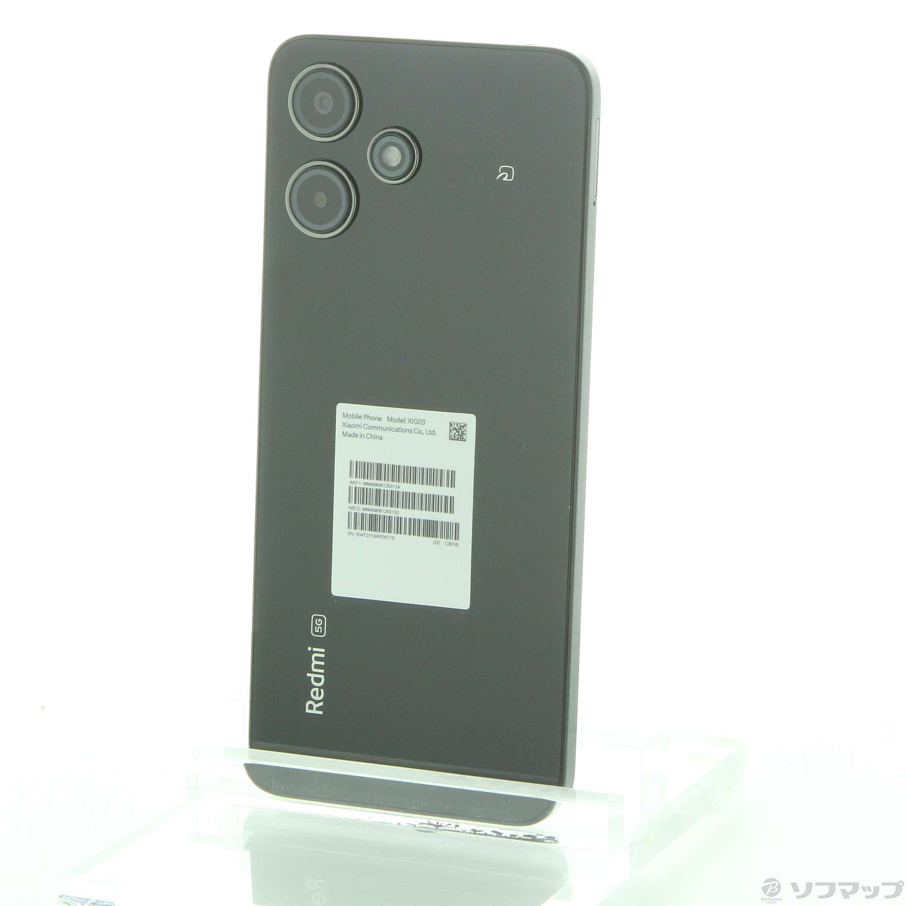 中古】Redmi 12 5G 128GB ミッドナイトブラック XIG03 au SIMフリー