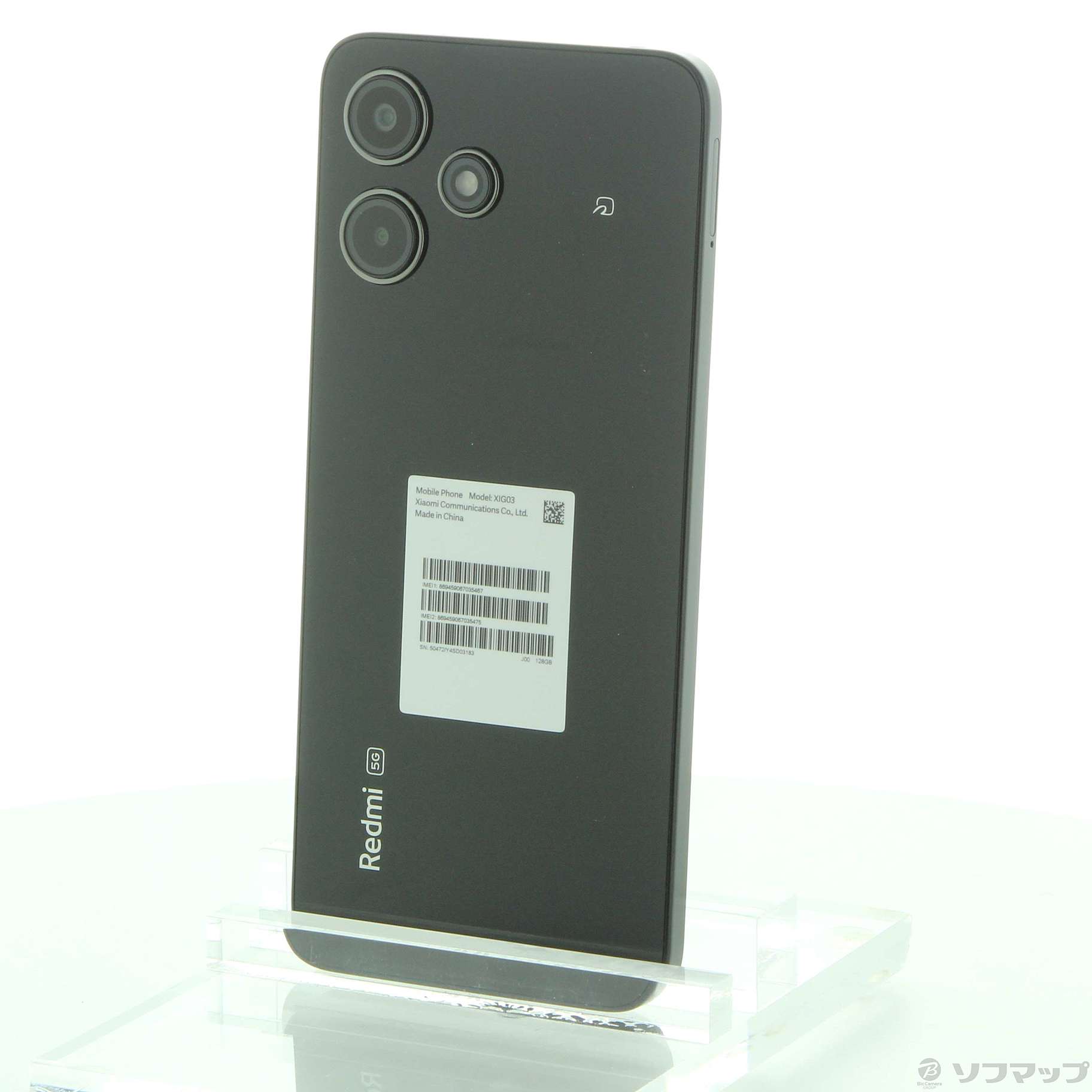 中古】Redmi 12 5G 128GB ミッドナイトブラック XIG03 au SIMフリー 