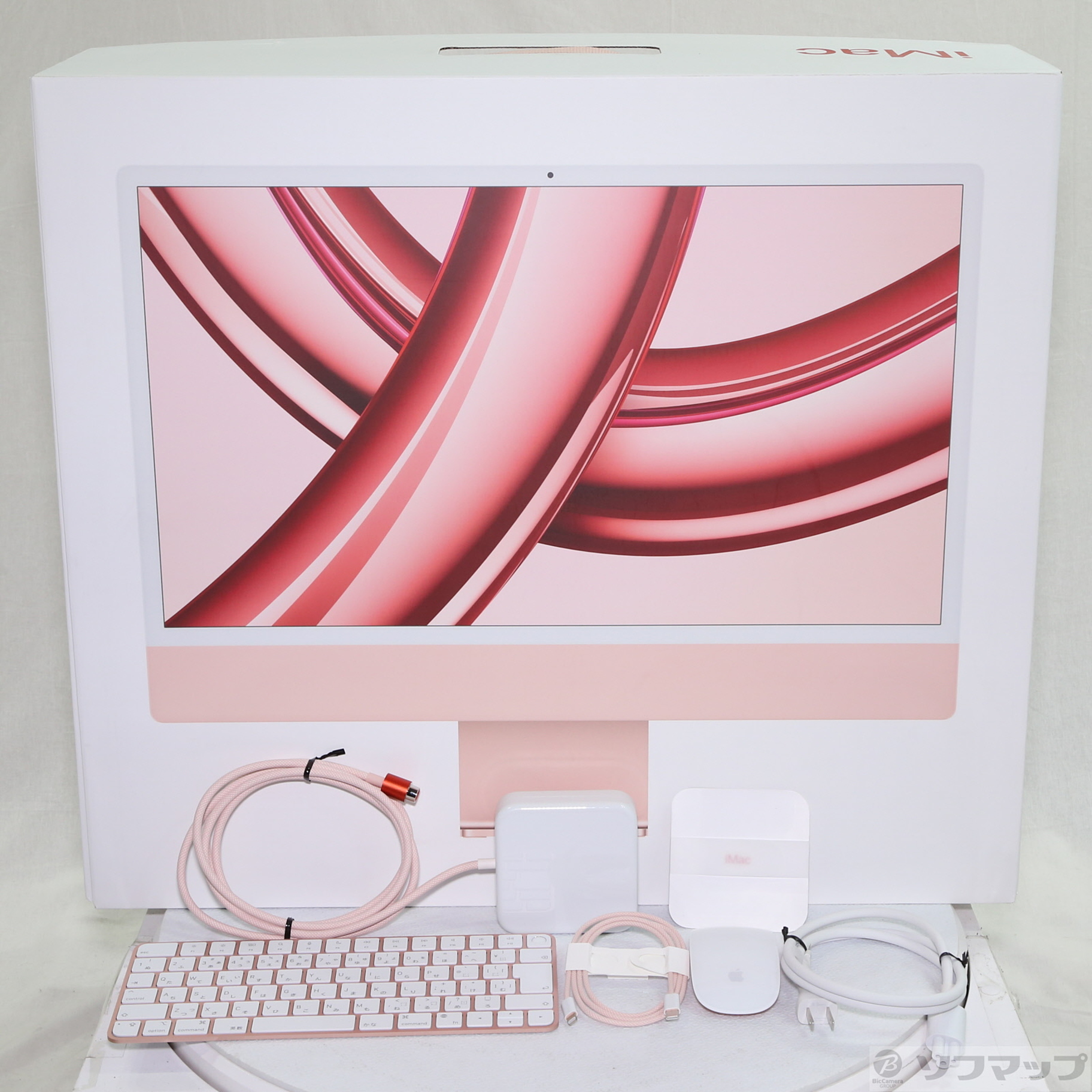 〔展示品〕 iMac 24-inch Late 2023 MQRU3J／A Apple M3 8コアCPU_10コアGPU 8GB SSD512GB  ピンク 〔14.5 Sonoma〕