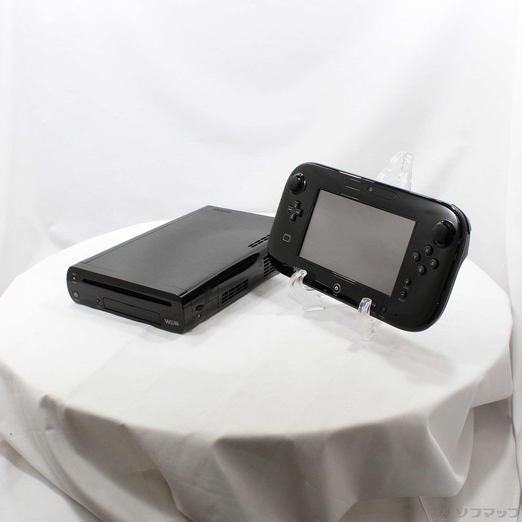 wiiU本体32GB、コントローラー、ハンドル、ソフトセット wiiU 32GB 黒 本体 リモコン ハンドル ソフト セット