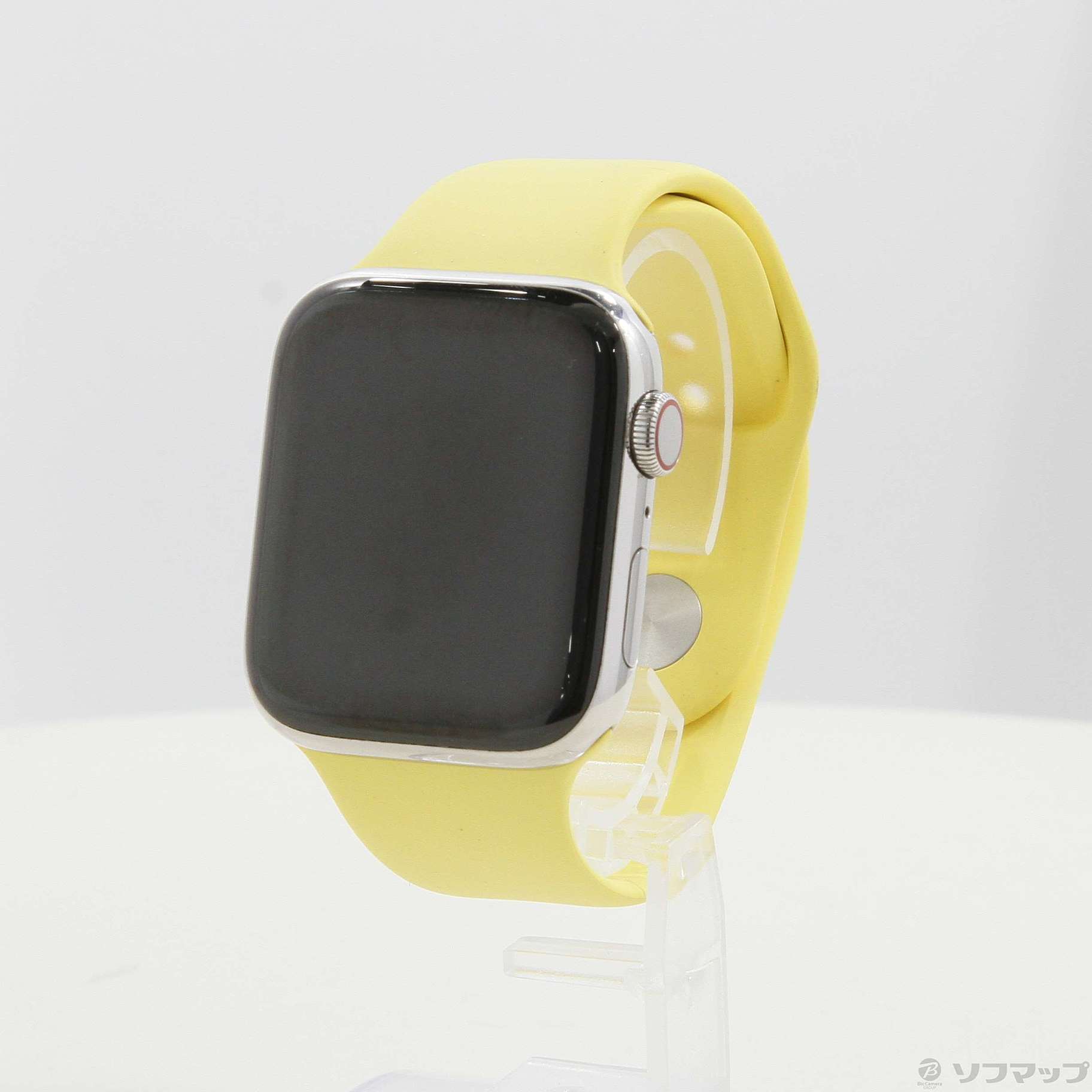 Apple Watch Series 6 GPS + Cellular 44mm シルバーステンレススチールケース ジンジャースポーツバンド