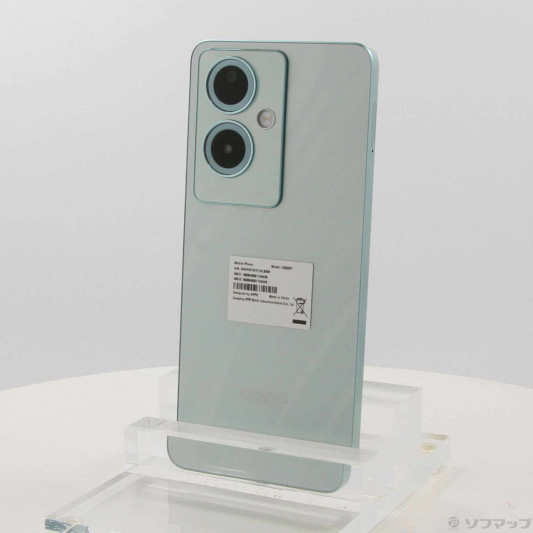 中古】OPPO A79 5G 128GB グローグリーン YMOPA795G SIMフリー  