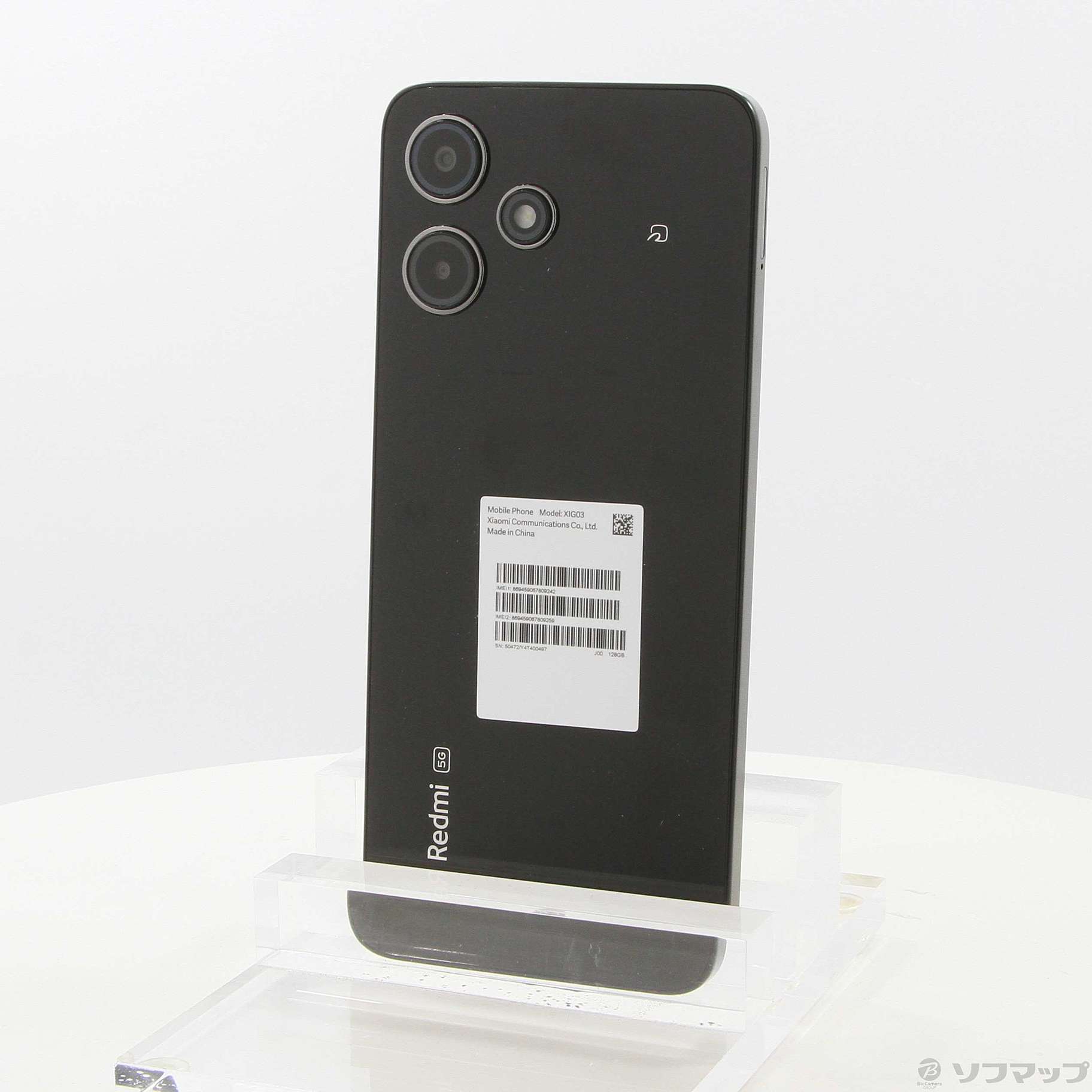 中古】Redmi 12 5G 128GB ミッドナイトブラック XIG03 au SIMフリー