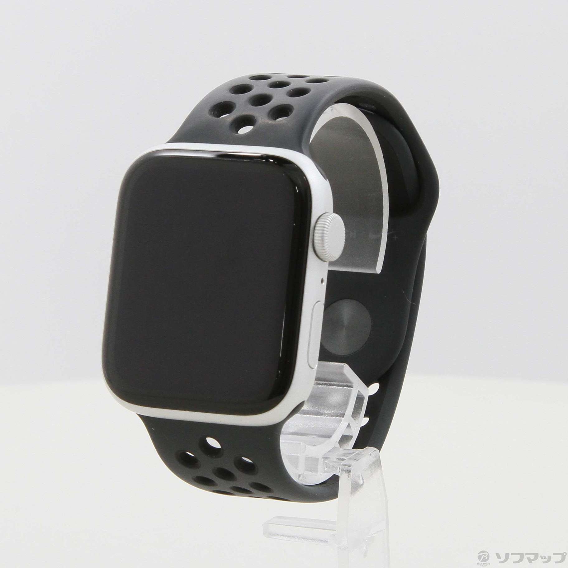 Apple Watch SE 第1世代 GPS 44mm シルバーアルミニウムケース アンスラサイト／ブラックNikeスポーツバンド