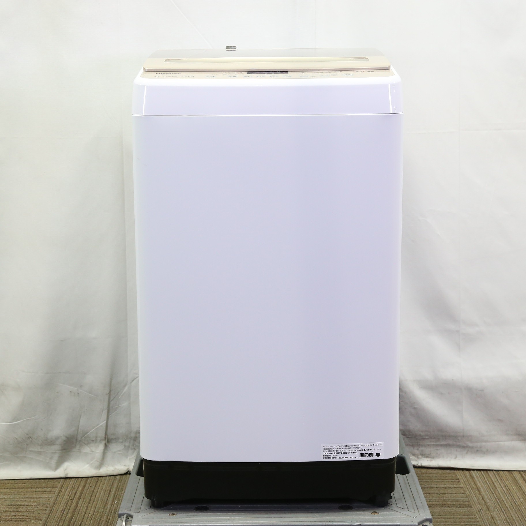 中古】〔展示品〕 全自動洗濯機 本体ホワイト 上部シャンパンゴールド 