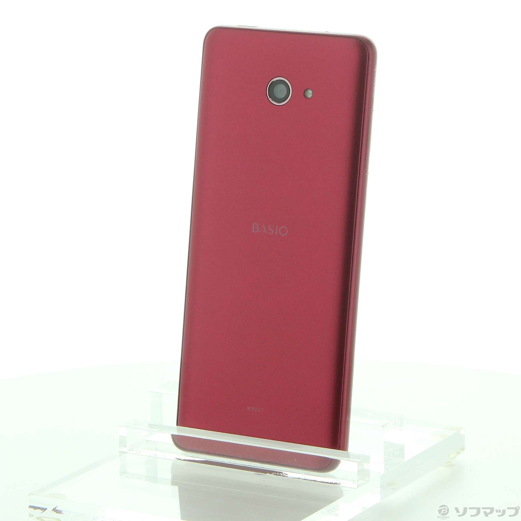 SIMフリー KYOCERA BASIO 4 32GB ワインレッド 電池良好 中古】BASIO4 32GB ワインレッド KYV47 auロック解除SIMフリー