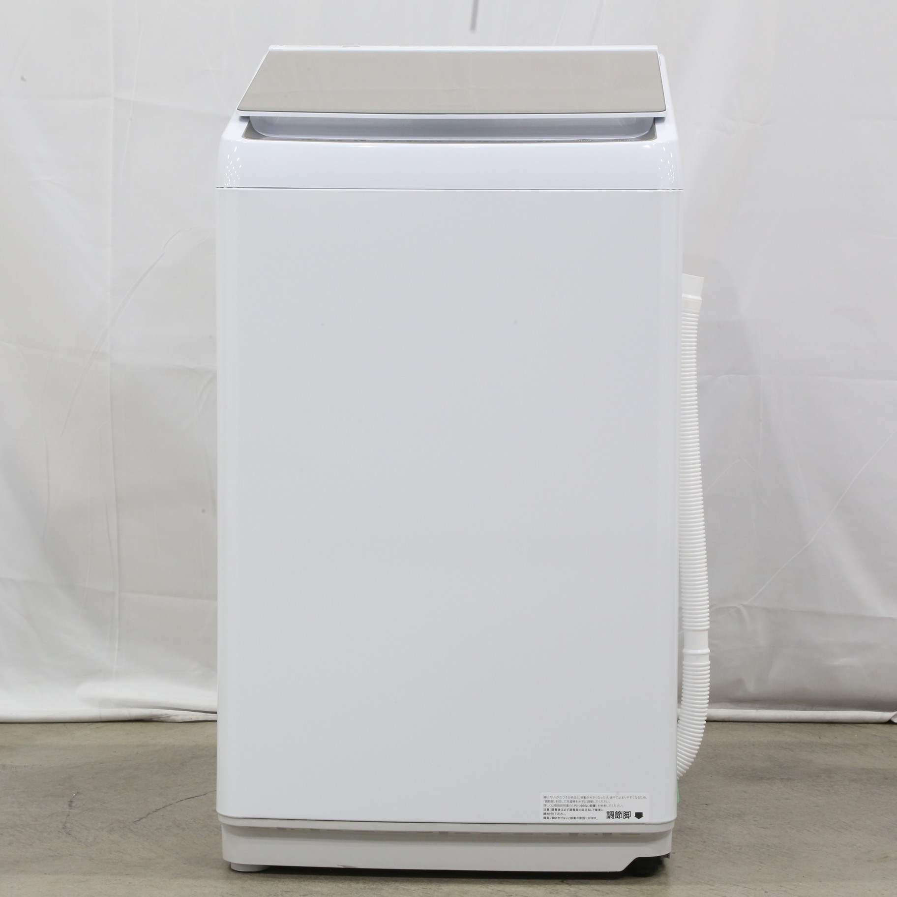 中古】〔展示品〕 全自動洗濯機 本体：ホワイト、トップ：シャンパン 