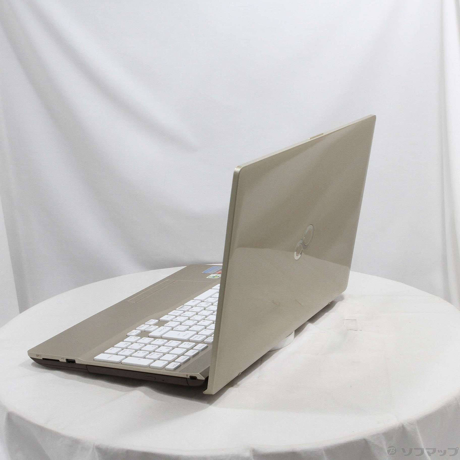 中古】格安安心パソコン LIFEBOOK AH45／B3 FMVA45B3G シャンパンゴールド 〔Windows 10〕  ［Core-i3-7130U (2.7GHz)／4GB／HDD1TB／15.6インチワイド］ [2133057260863] -  リコレ！|ビックカメラグループ ソフマップの中古通販サイト