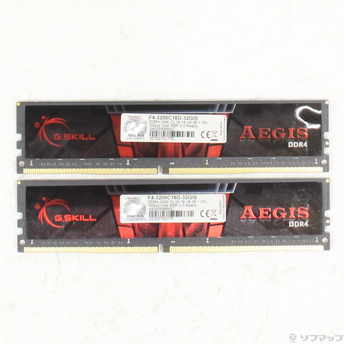 ★送料込み♣︎G.Skill F4-3200C16D 2セット　合32GB中古品 送料込み︎G.Skill F4-3200C16D 2セット 合32GB中古品