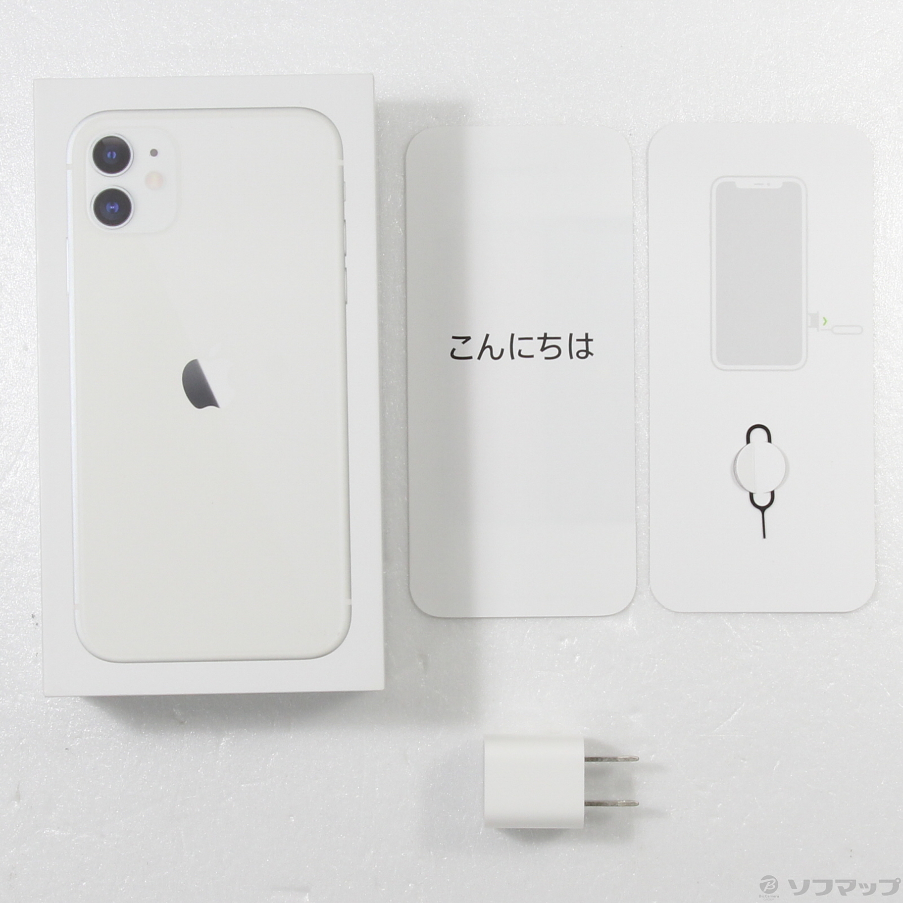 中古】iPhone11 64GB ホワイト MWLU2J／A SIMフリー [2133057328549 