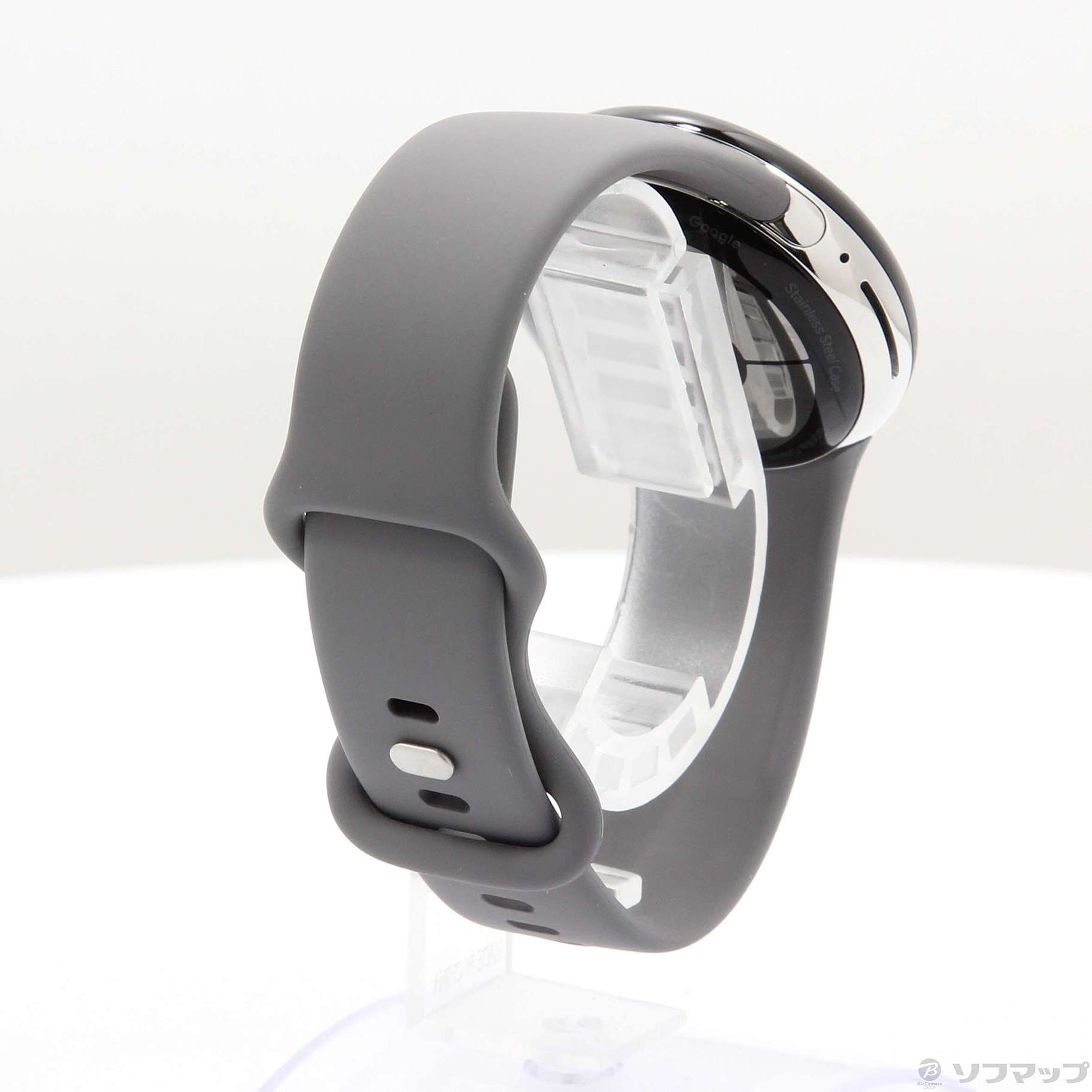 中古】Google Pixel Watch Polished Silver ステンレス ケース／Charcoal アクティブ バンド  GA03305-TW [2133057360839] - リコレ！|ビックカメラグループ ソフマップの中古通販サイト