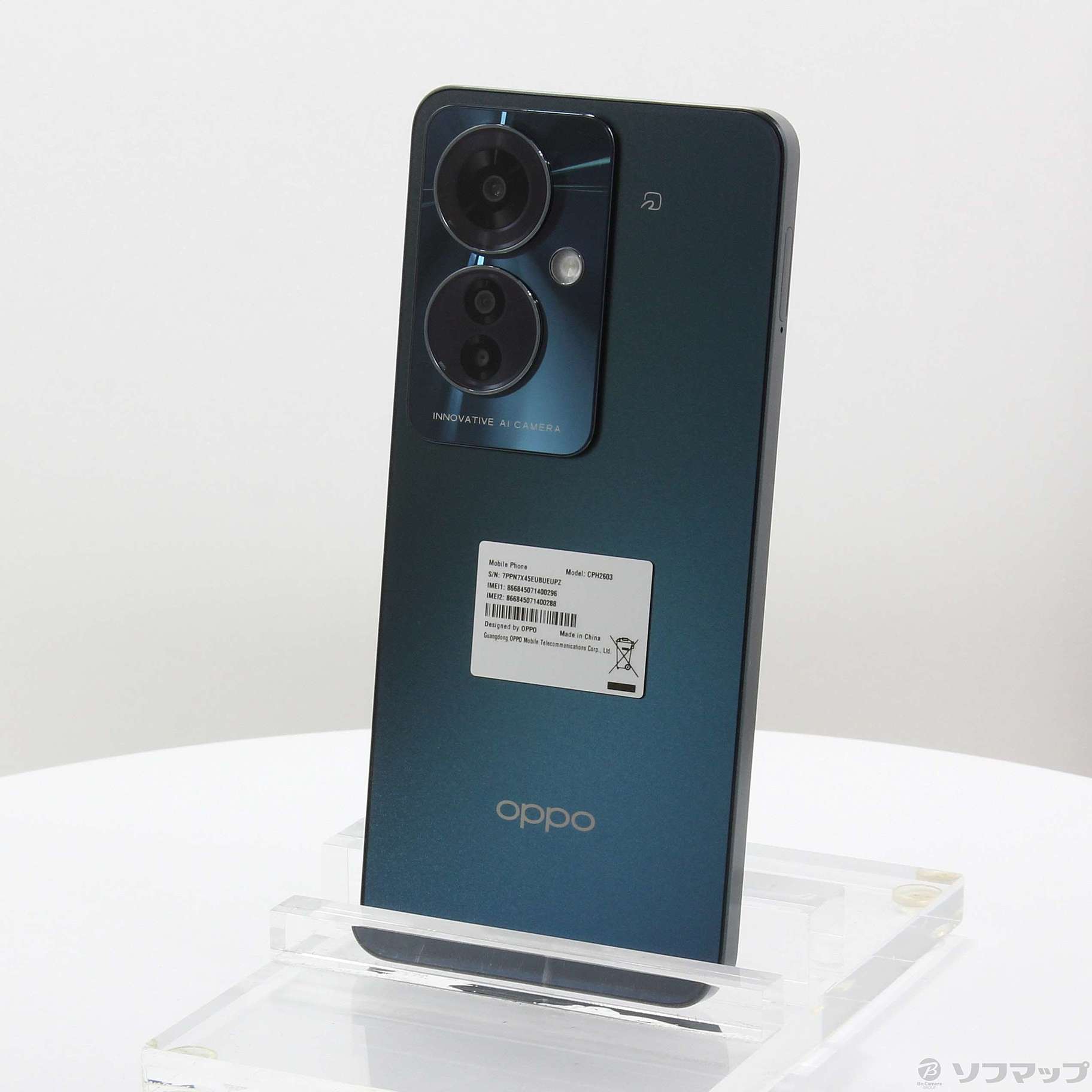 中古】OPPO Reno11 A 128GB ダークグリーン CPH2603GR SIMフリー [2133057414099] -  リコレ！|ビックカメラグループ ソフマップの中古通販サイト