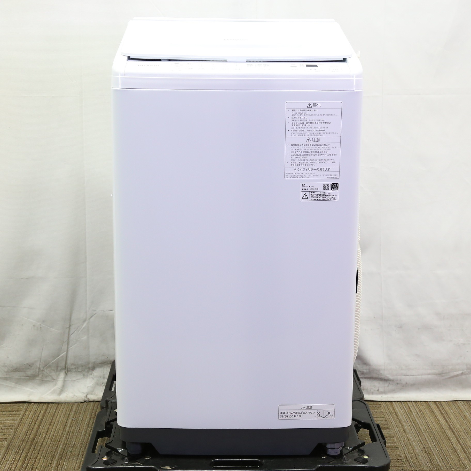 〔中古品〕 全自動洗濯機 ビートウォッシュ ホワイト BW-V70K-W ［洗濯7.0kg ／簡易乾燥(送風機能) ／上開き］